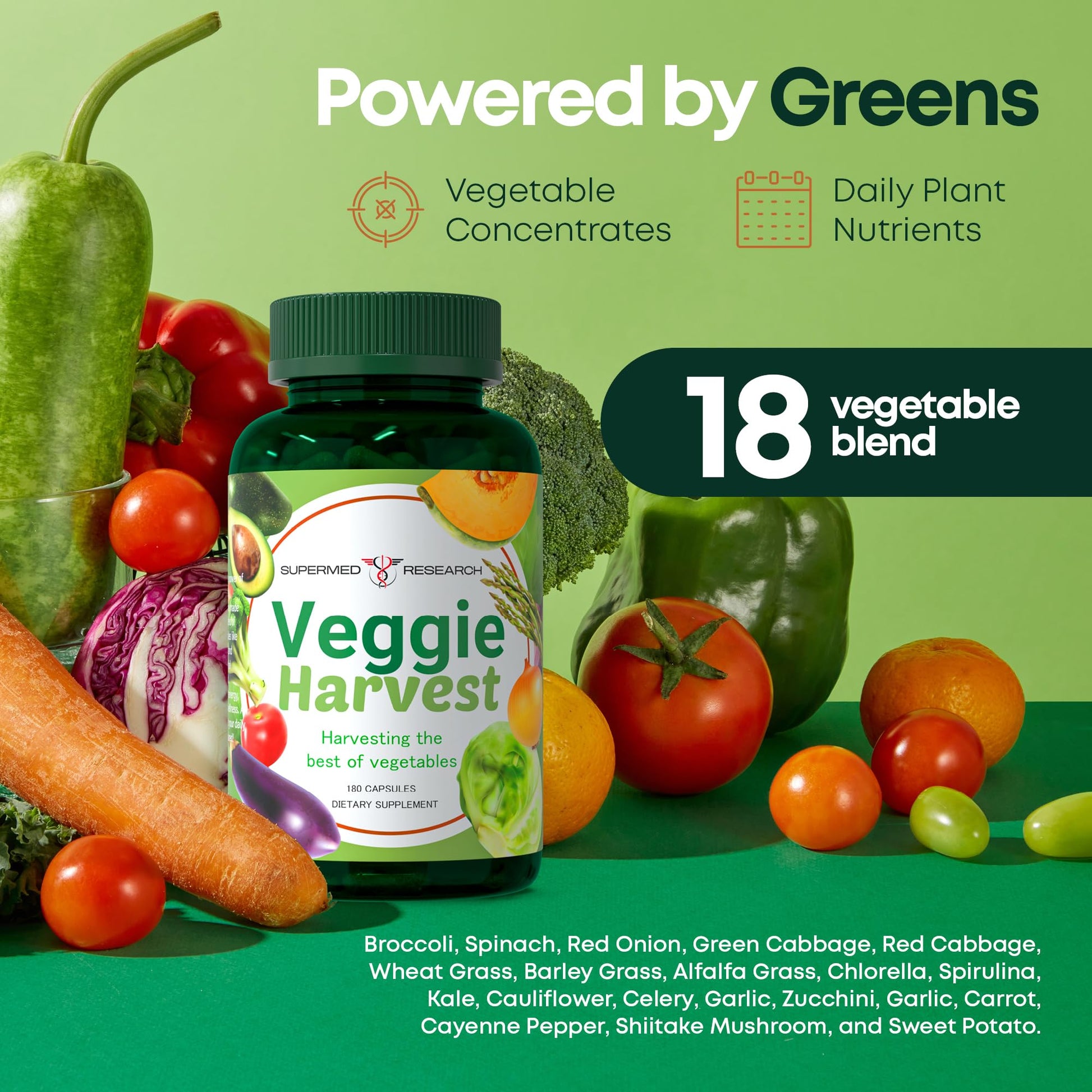 Supermed Research Fruits and Vegetables Supplements – 2 Pack Combination Fruit & Veggies Supplement – Whole Food Vitamins & Minerals for Adults – Superfood Veggie Vitamins for Adults (180 x 2, 360 Ct) Supermed Research uk supplements