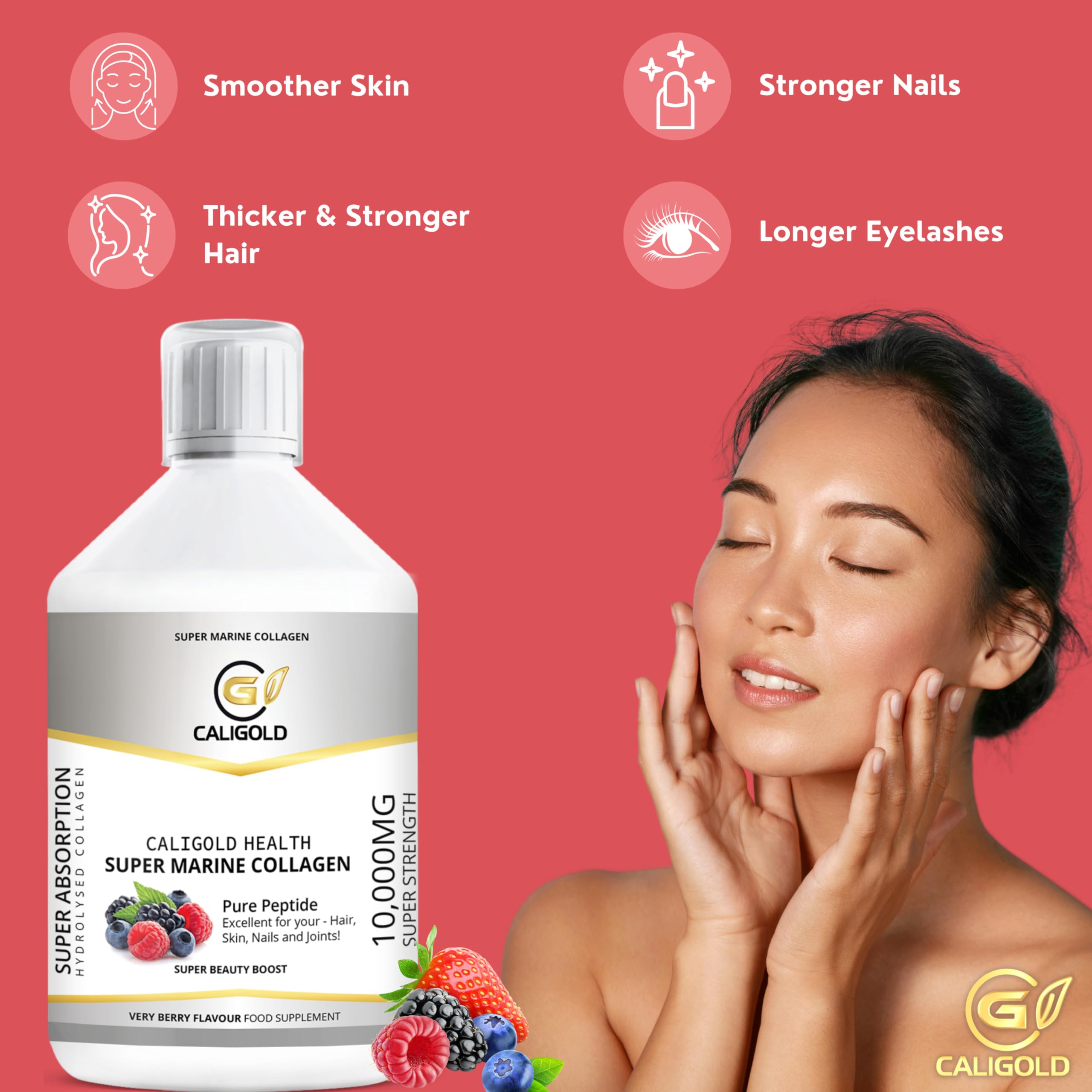CALIGOLD Health Super Marine Collagen Liquid - Excellent for Hair, Skin, Nails and Joints CALIGOLD uk supplements