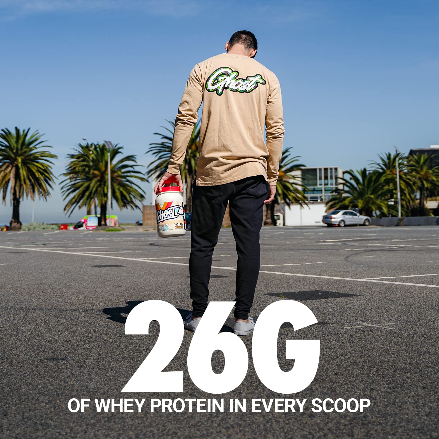 GHOST Whey Protein Powder, Peanut Butter Cereal Milk - 2LB Tub, 26G of Protein GHOST uk supplements
