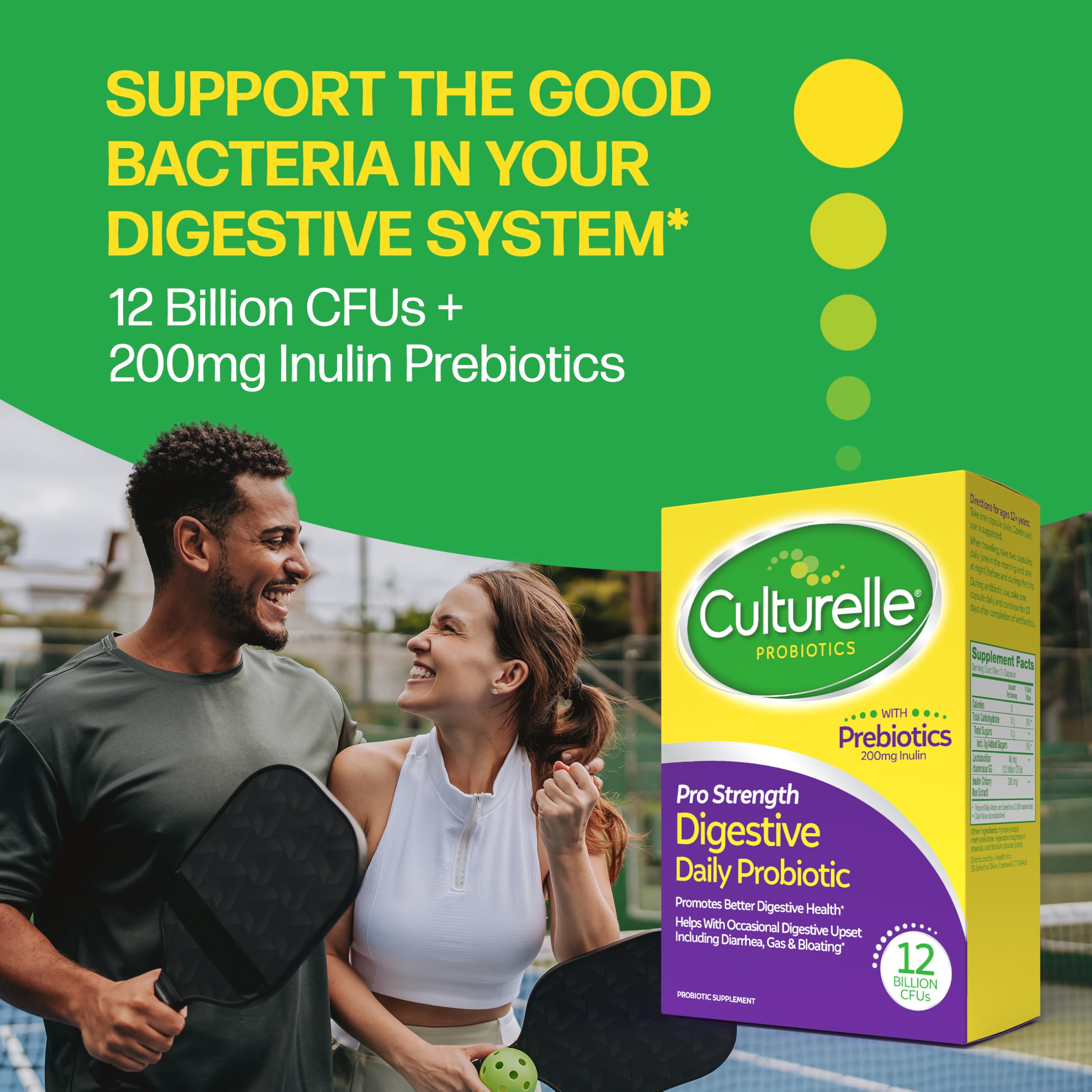 Culturelle Pro Strength Daily Probiotics For Digestive Health (2 Month Supply) with Prebiotics for Women & Men, Supports Occasional Diarrhea, Gas & Bloating, Gluten & Soy Free, 60 Count Culturelle uk supplements
