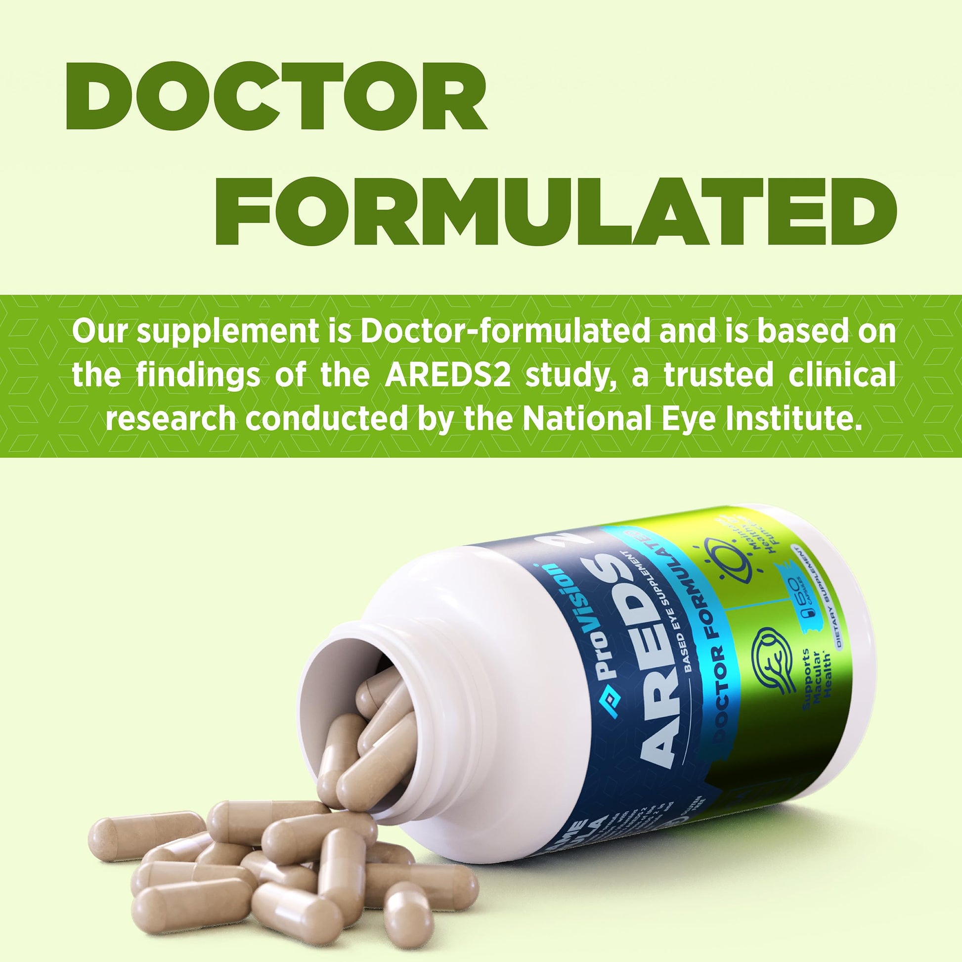 Provision AREDS 2 Eye Vitamins - Enhance Vision Supplements - Lutein Zeaxanthin Vision Complex - 60 Eye Supplement Capsules ProVision uk supplements