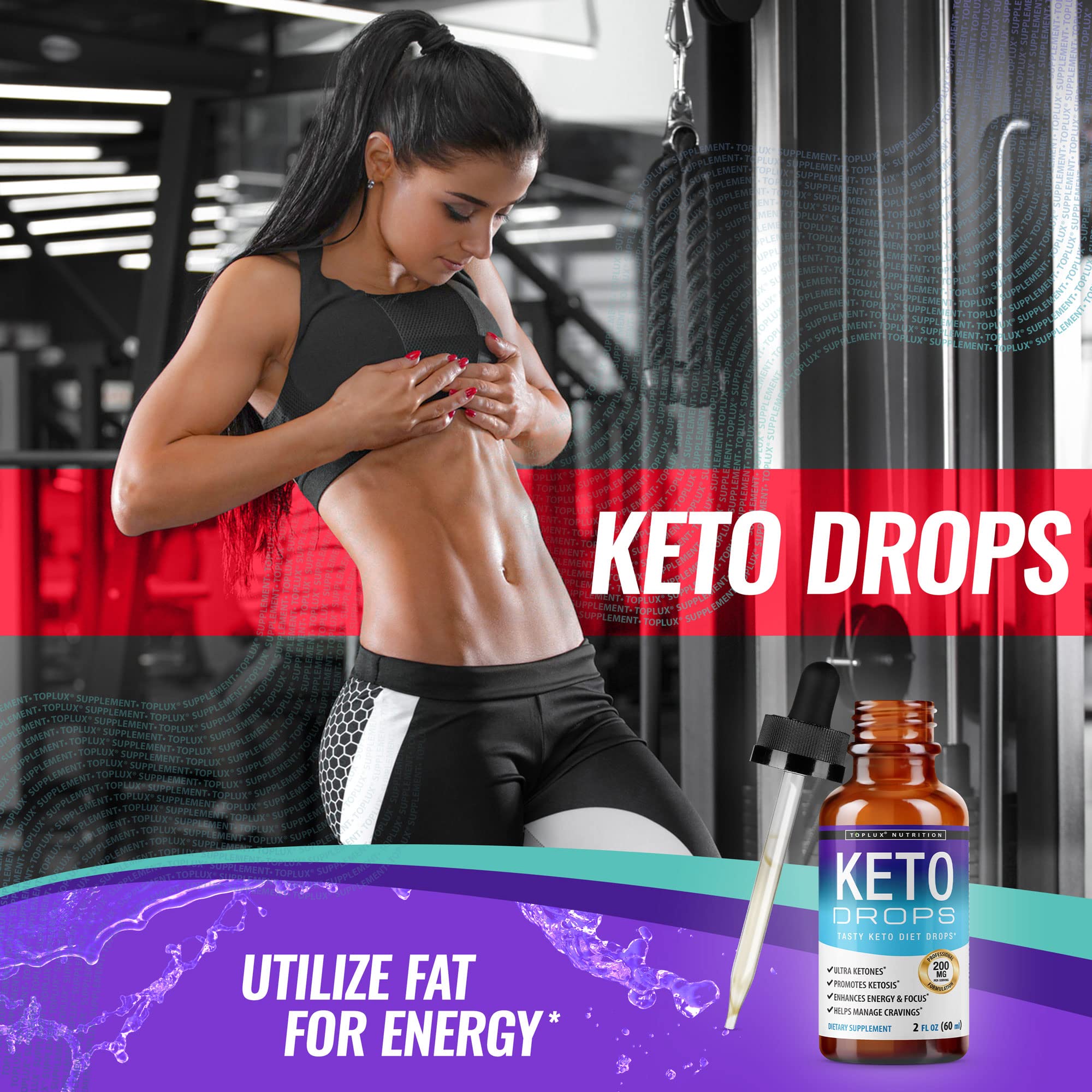 Keto Diet Drops Weight Loss Ketogenic Supplement - Premium Fat Burner Formula Toplux uk supplements