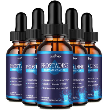 VIVE MD Prostadine Drops for Prostate Health, Bladder Urinating Issues - Prostadine Official Drop Formula - Extra Strength with Pomegranate, Prostadine Reviews (Package of 5) VIVE MD uk supplements