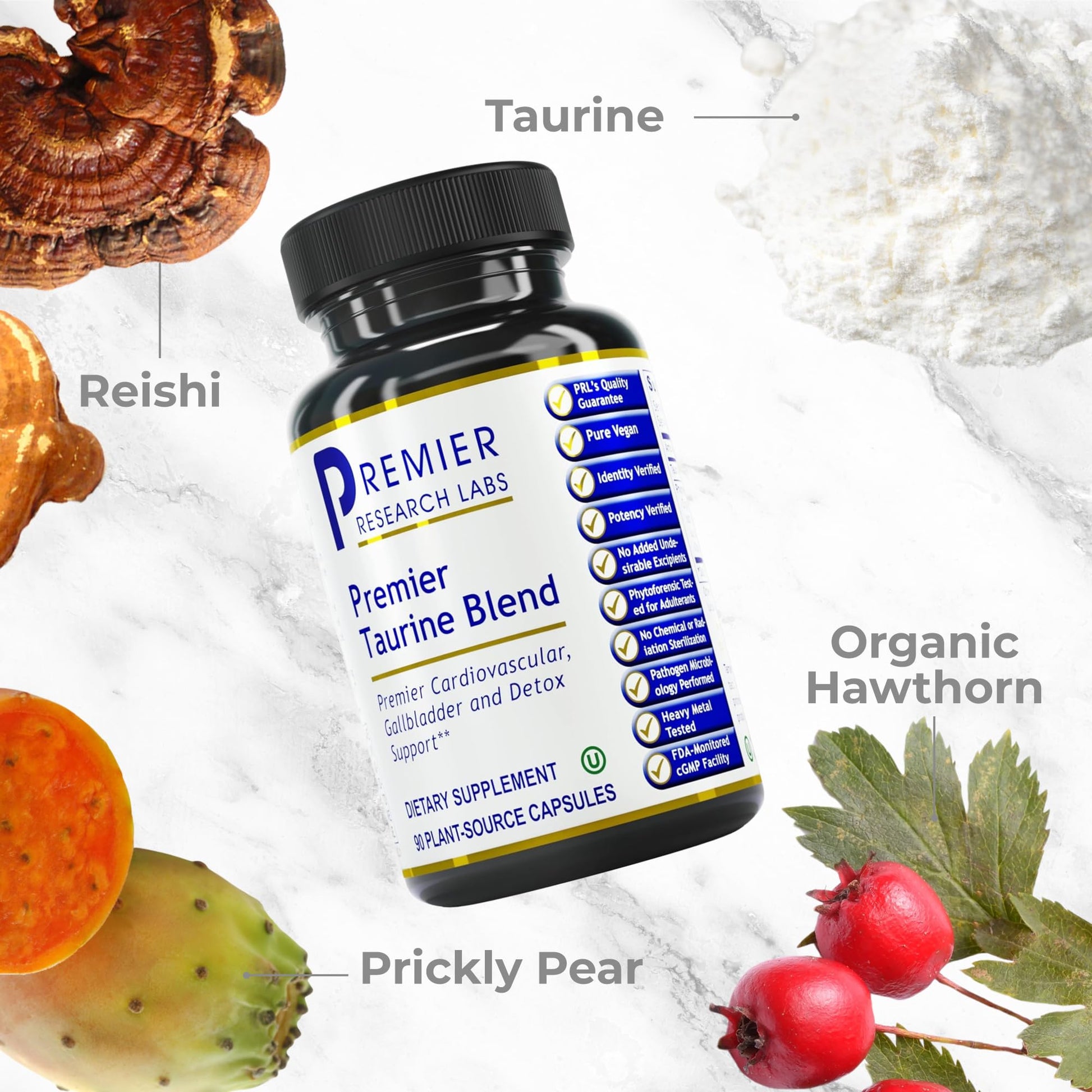 Premier Research Labs Taurine Blend - Taurine Supplement, Taurine Pills, L Taurine Amino Acid Supplement for Liver, Gallbladder, Brain & Heart Health, for Women & Men - 90 Vegetarian Capsules Premier Research Labs uk supplements