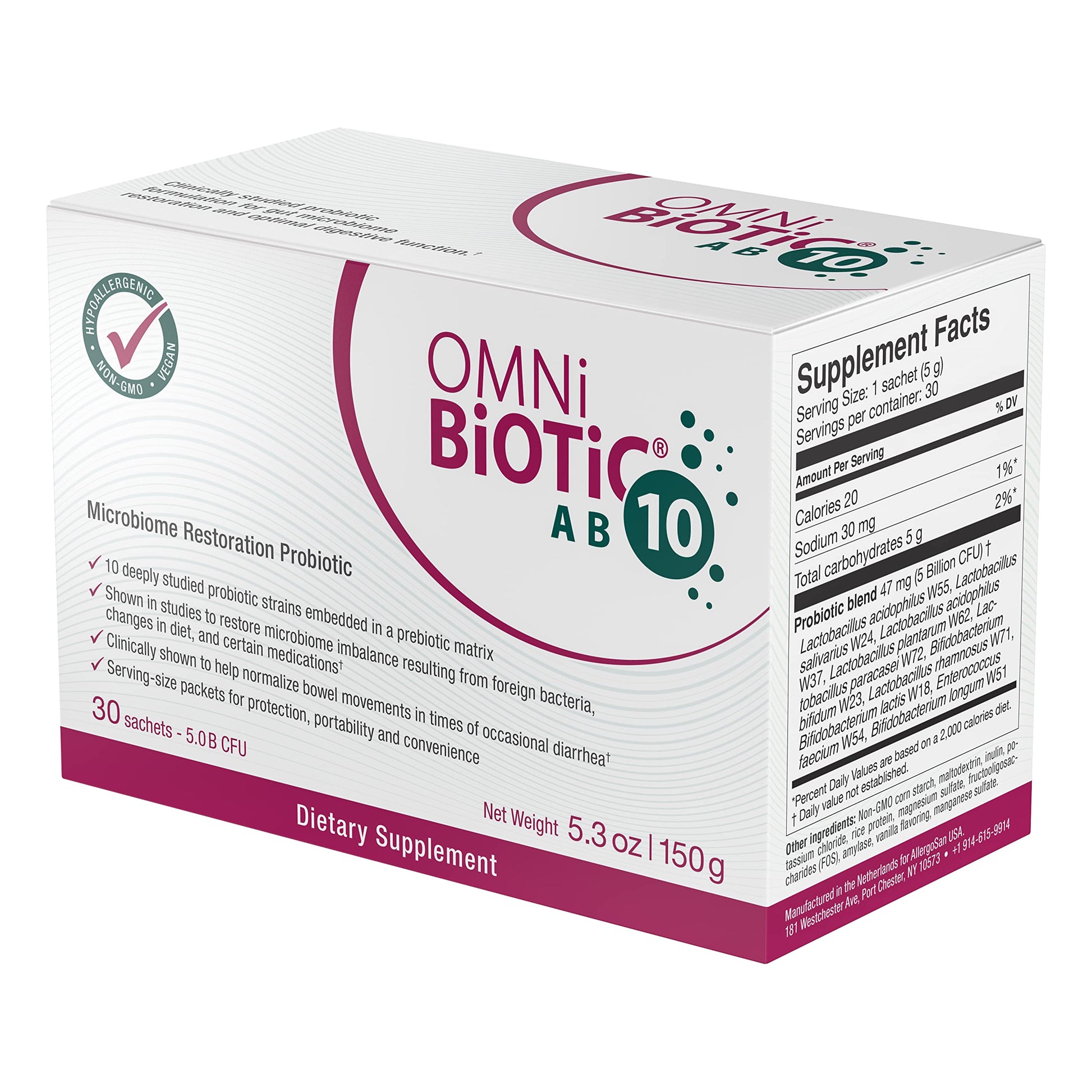 OMNi BiOTiC AB 10 - Clinically Tested Restorative Probiotic - Supports & Restores Gut Flora & Digestion OMNi BiOTiC uk supplements