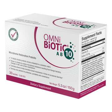 OMNi BiOTiC AB 10 - Clinically Tested Restorative Probiotic - Supports & Restores Gut Flora & Digestion OMNi BiOTiC uk supplements