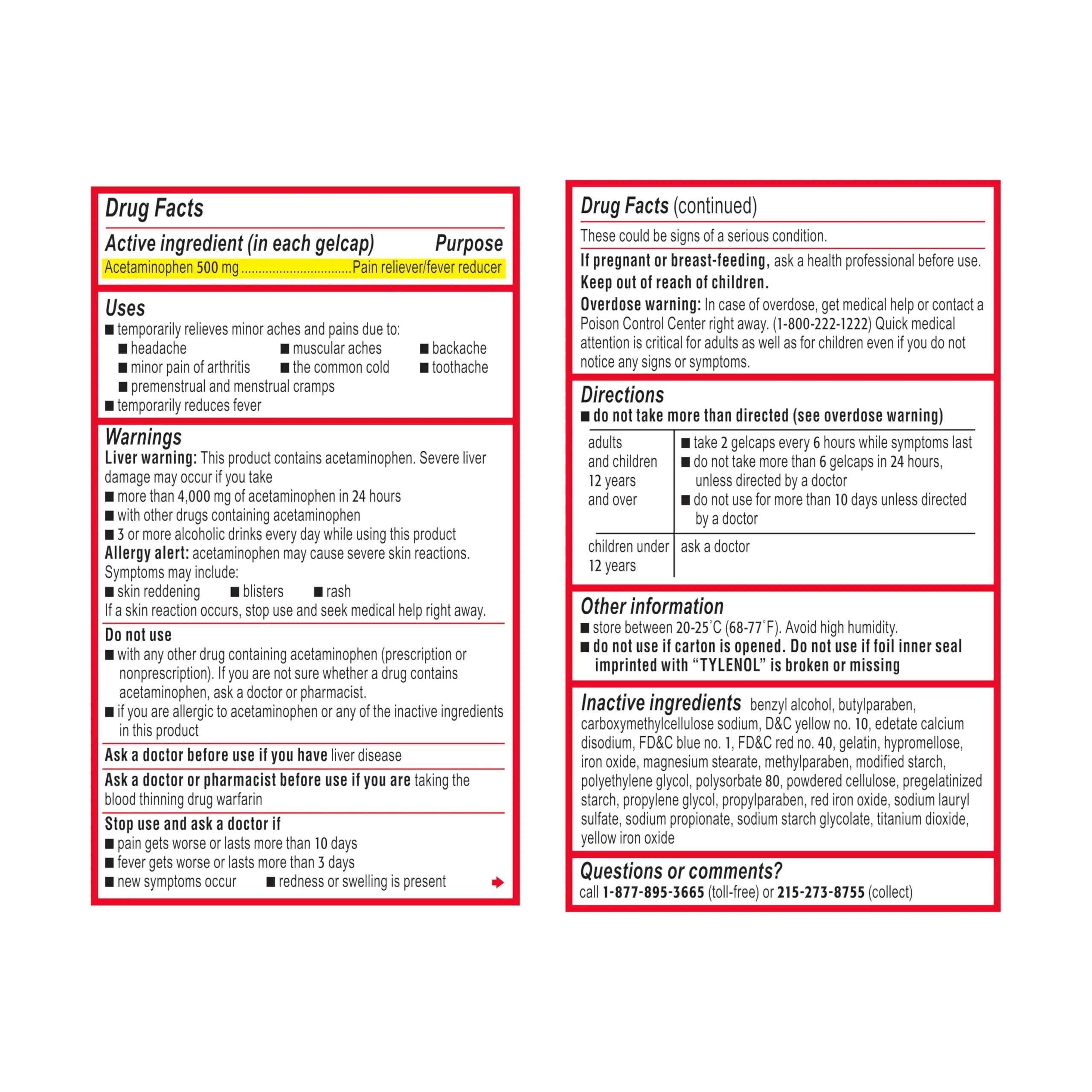 Tylenol Extra Strength Acetaminophen Rapid Release Gels, Fast, Strong Pain Relief, Fever Reducer, 500 mg Gelcaps with Laser‑Drilled Holes for Fast Release, OTC Medicine, 100 Count Tylenol uk supplements