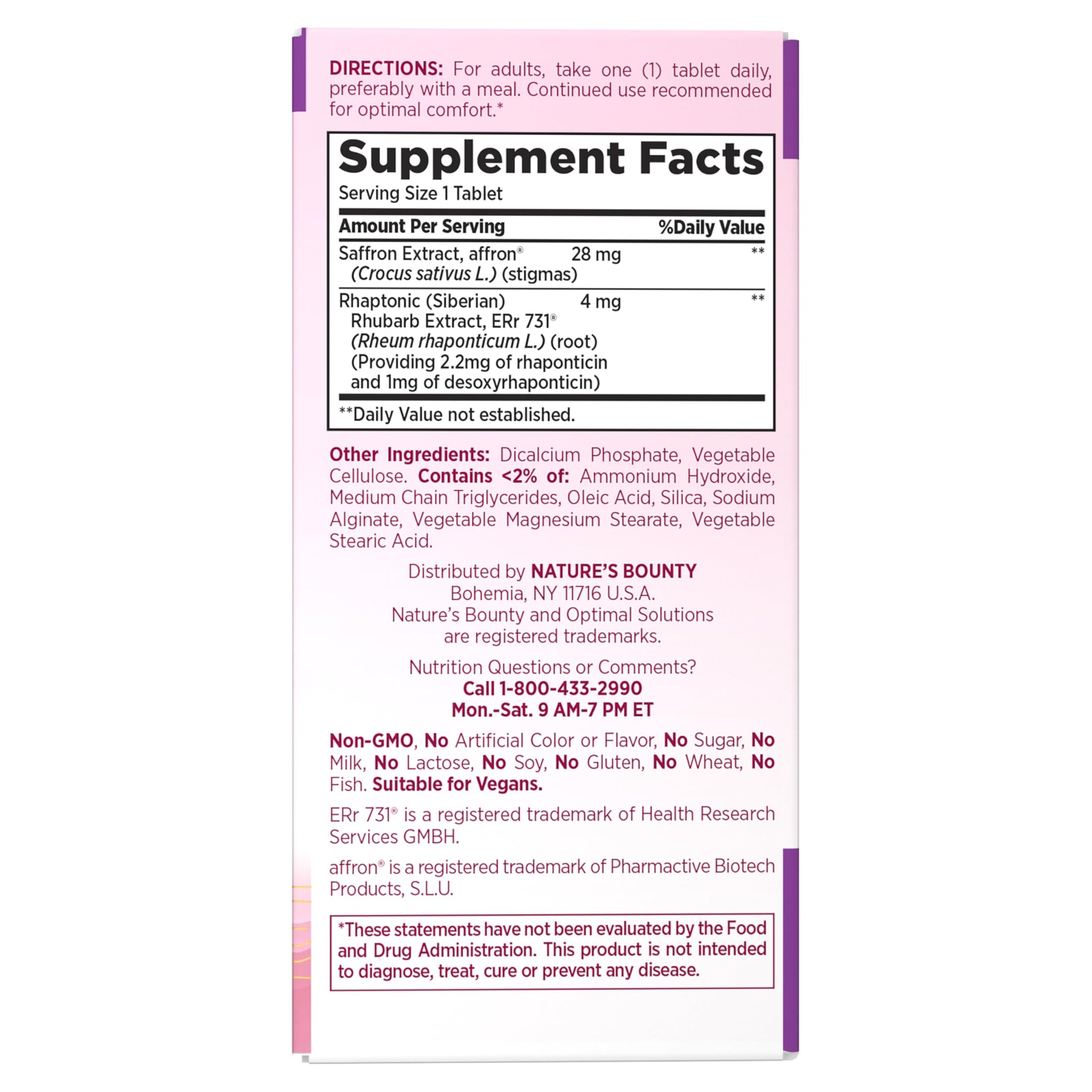 Nature’s Bounty Optimal Solutions Advanced Menopause Relief, Menopause Supplement for Women featuring Siberian Rhubarb, Hotflash Relief, No added Hormones, Drug-Free, 30 Tablets, 30 Total Servings Nature's Bounty uk supplements