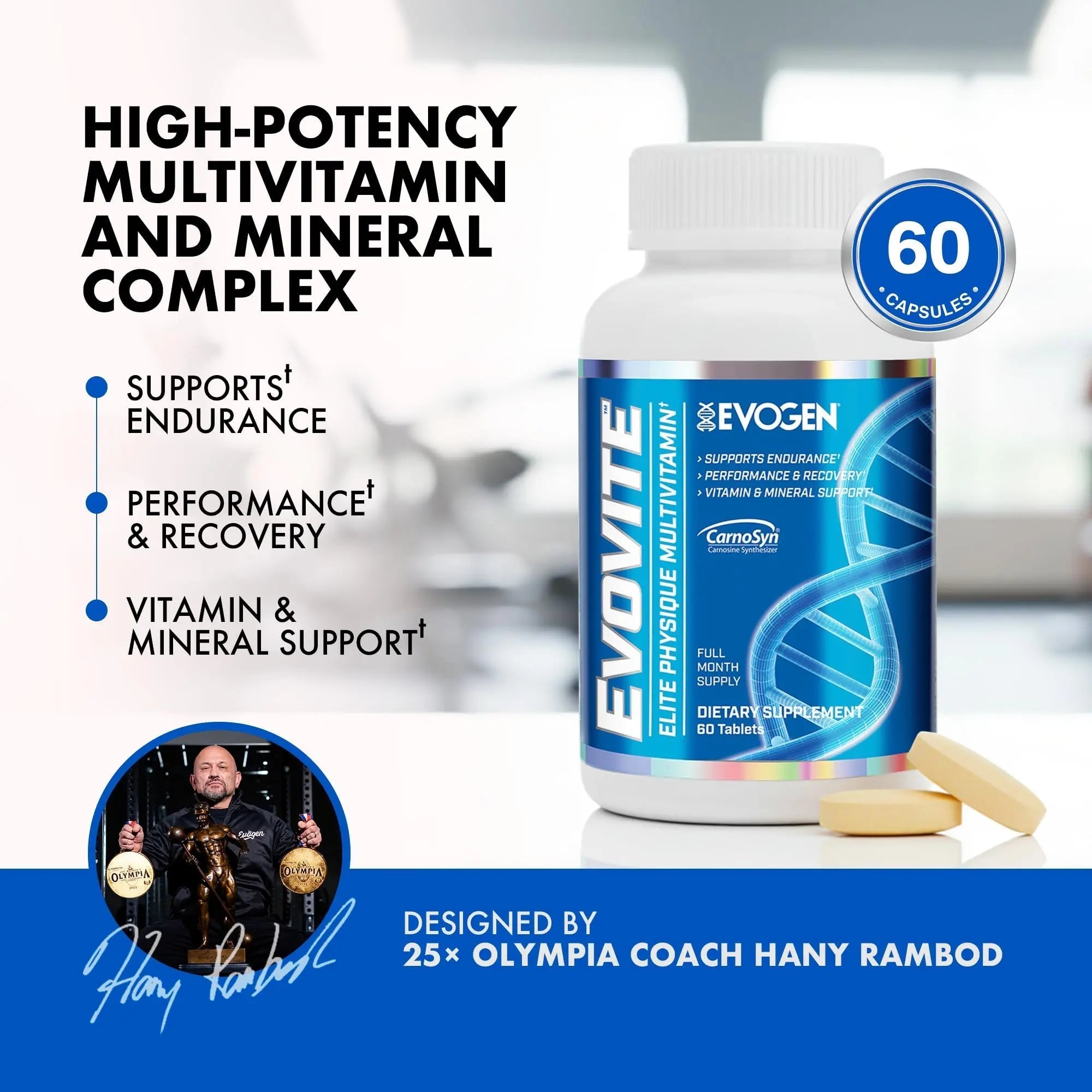 Evogen Evovite - Elite Physique Multivitamin for Women & Men | Advanced Formula for Endurance, Recovery, & Joint Health | Evogen uk supplements