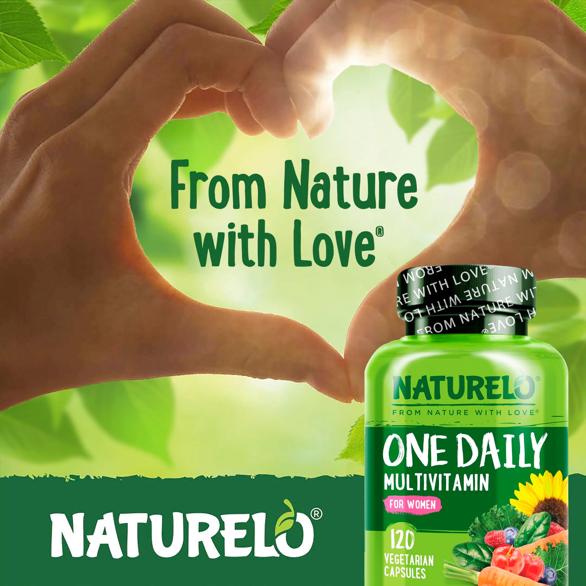 NATURELO One Daily Multivitamin for Women w/Vitamin B12, 120 Ct, Energy Support, Whole Food Daily Women Multivitamin Supplement NATURELO uk supplements