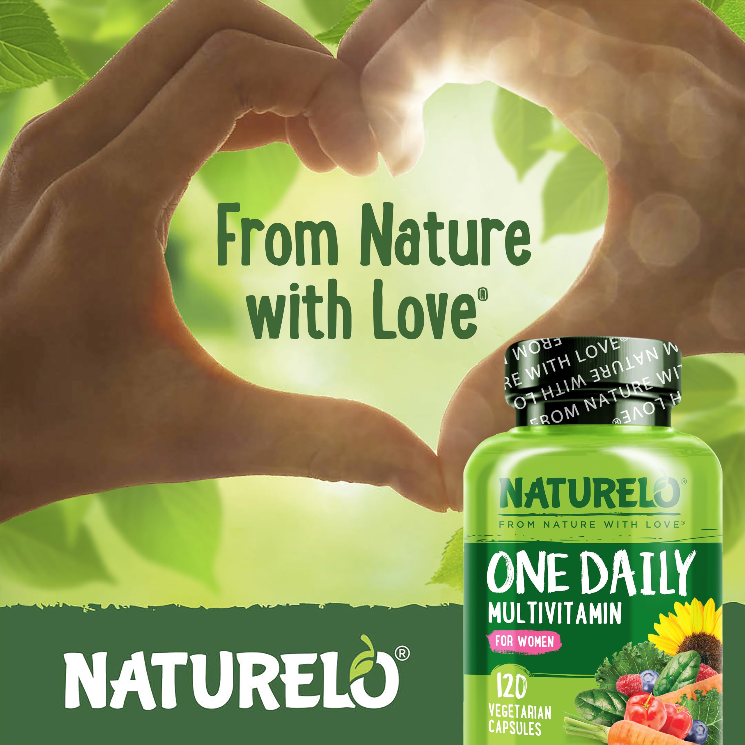 NATURELO One Daily Multivitamin for Women w/Vitamin B12, 120 Ct, Energy Support, Whole Food Daily Women Multivitamin Supplement NATURELO uk supplements
