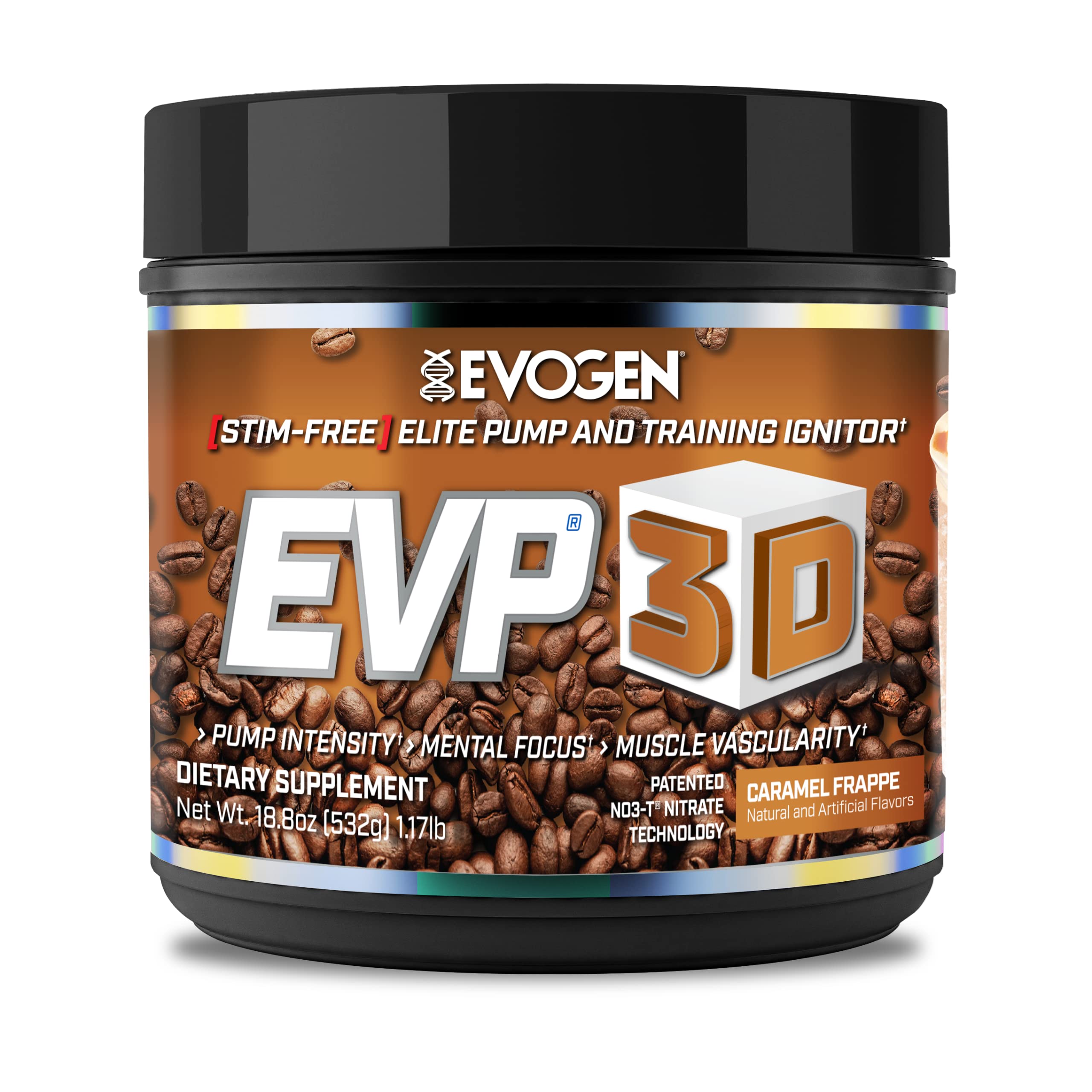 Evogen EVP 3D Caramel Frappe | Xtreme Stimulant Free Pre-Workout Powder, Arginine Nitrate Evogen uk supplements