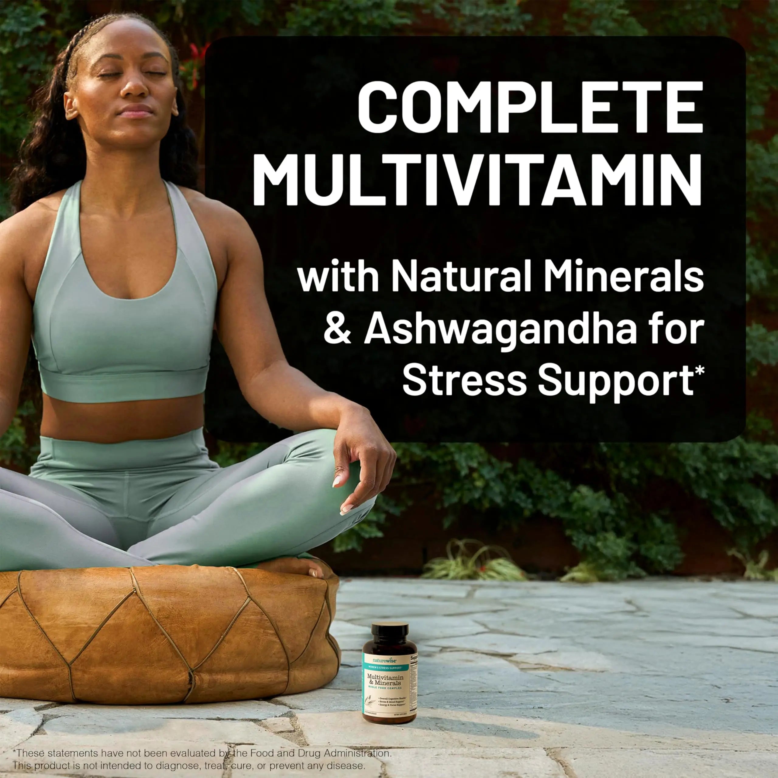 NatureWise [1 Multivitamin for Women Stress Support & Natural Minerals - 60 Capsules[30-Day Supply] + [1] Vitamin D3 5000iu + Organic Olive Oil - 30 Mini Softgels[30-Day Supply] NatureWise uk supplements
