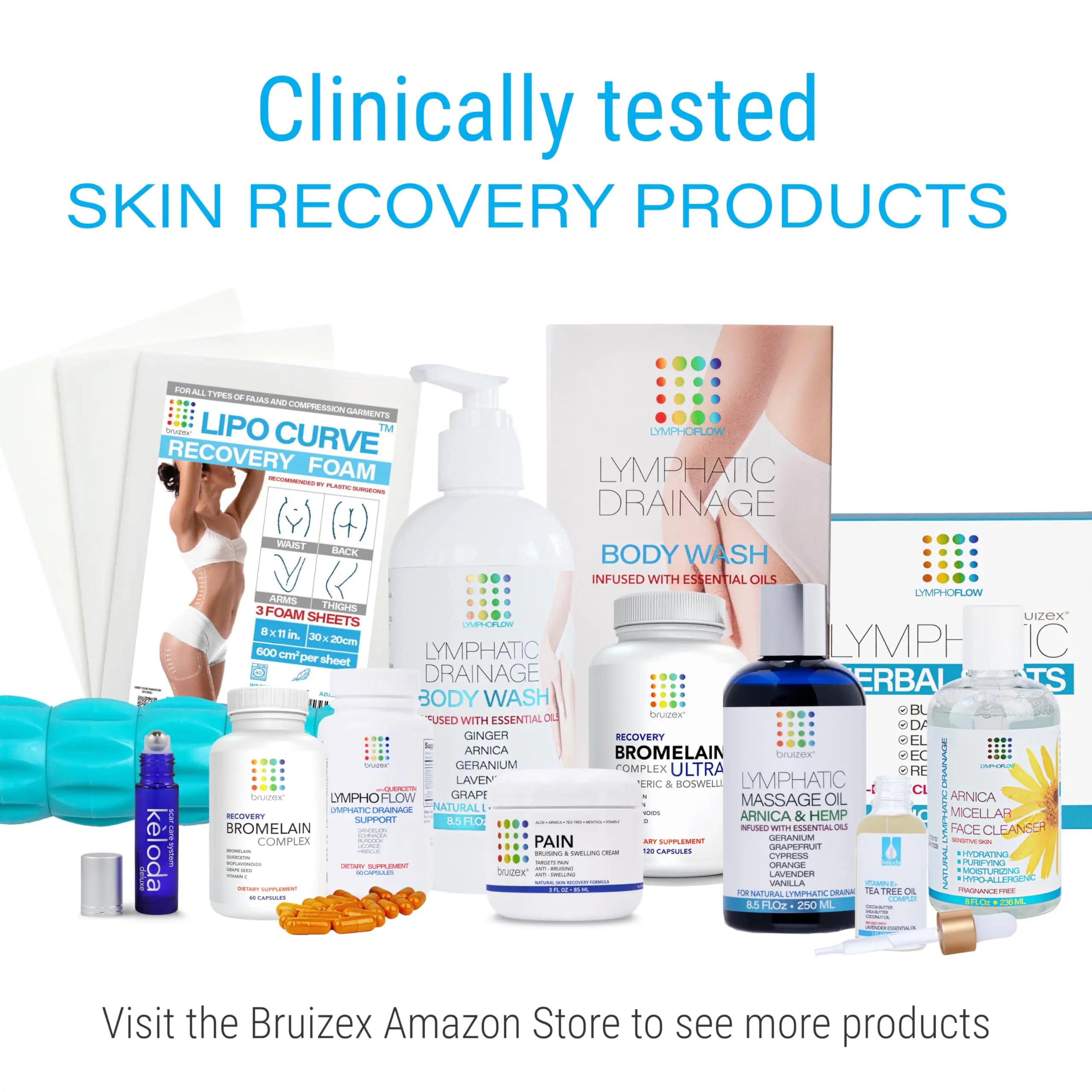 Bruizex Bromelain & Quercetin Recovery Complex - Post Surgery Recovery Bruising, Swelling Relief, Lymphatic Drainage - Post 360 lipo, BBL, Liposuction, Tummy Tuck - Non GMO - 60 Capsules Bruizex uk supplements