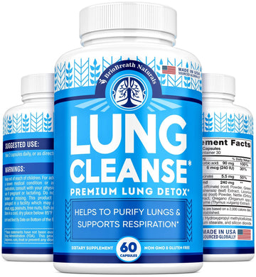 Lung Support Supplement - Natural Capsules for Lung Cleanse and Detox BRIOBREATH NATURALS uk supplements