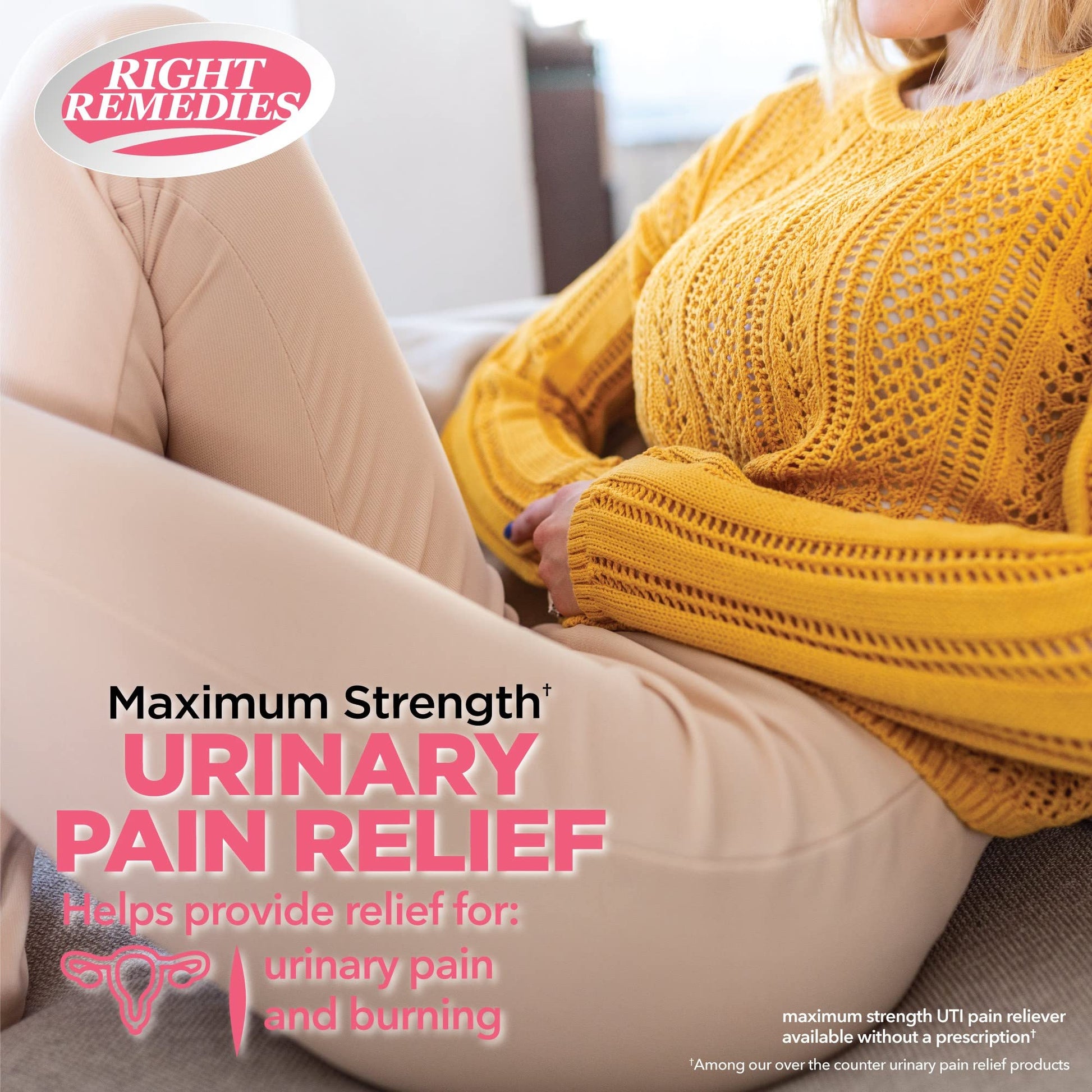 RIGHT REMEDIES Urinary Pain Relief Phenazopyridine HCl 99.5mg Tablets | Maximum Strength OTC for Fast Relief of UTI Pain, Burning and Bladder discomfort | Generic AZO Maximum Strength (72 Count) RIGHT REMEDIES uk supplements