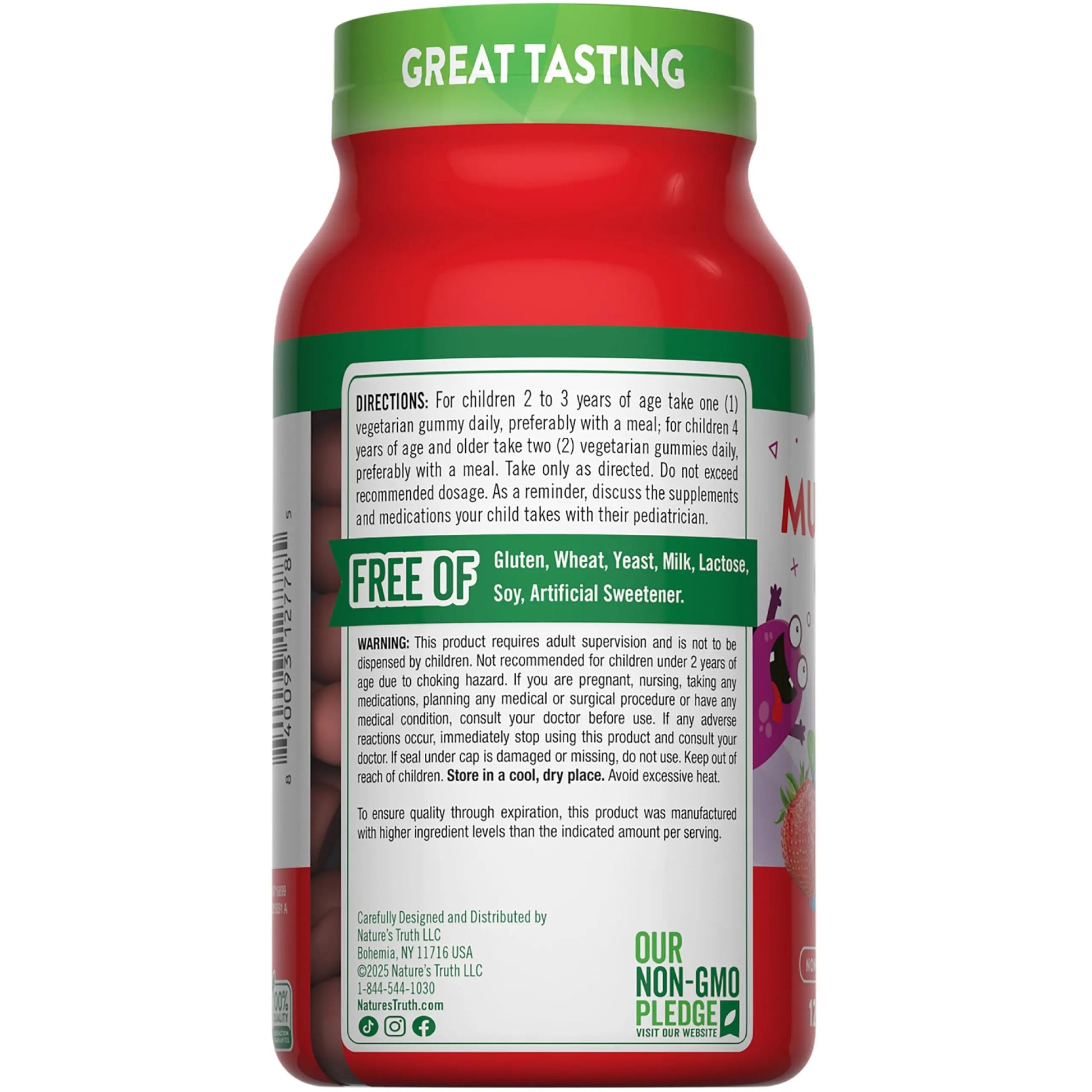 Nature's Truth Kids Multivitamin Gummies with Probiotics | 120 Count | Berry Punch Flavor | Vegetarian, Non-GMO & Gluten Free Supplement Nature's Truth uk supplements