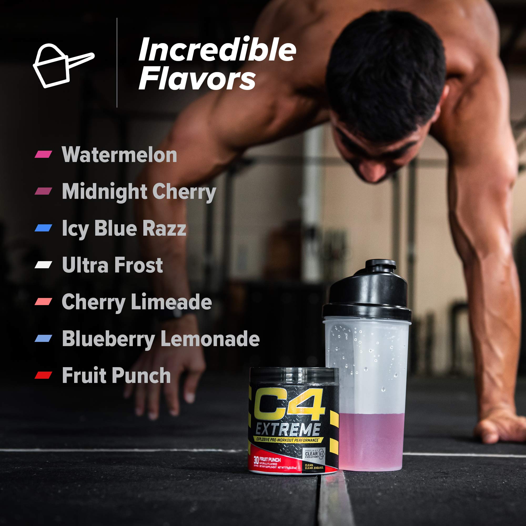 C4 Extreme Pre Workout Powder Icy Blue Razz | Preworkout Energy Supplement for Men Cellucor uk supplements