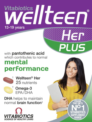 Vitabiotics Wellteen Her Plus - 56 Tablets/Capsules, 56 Count (Pack of 1) Wellteen uk supplements