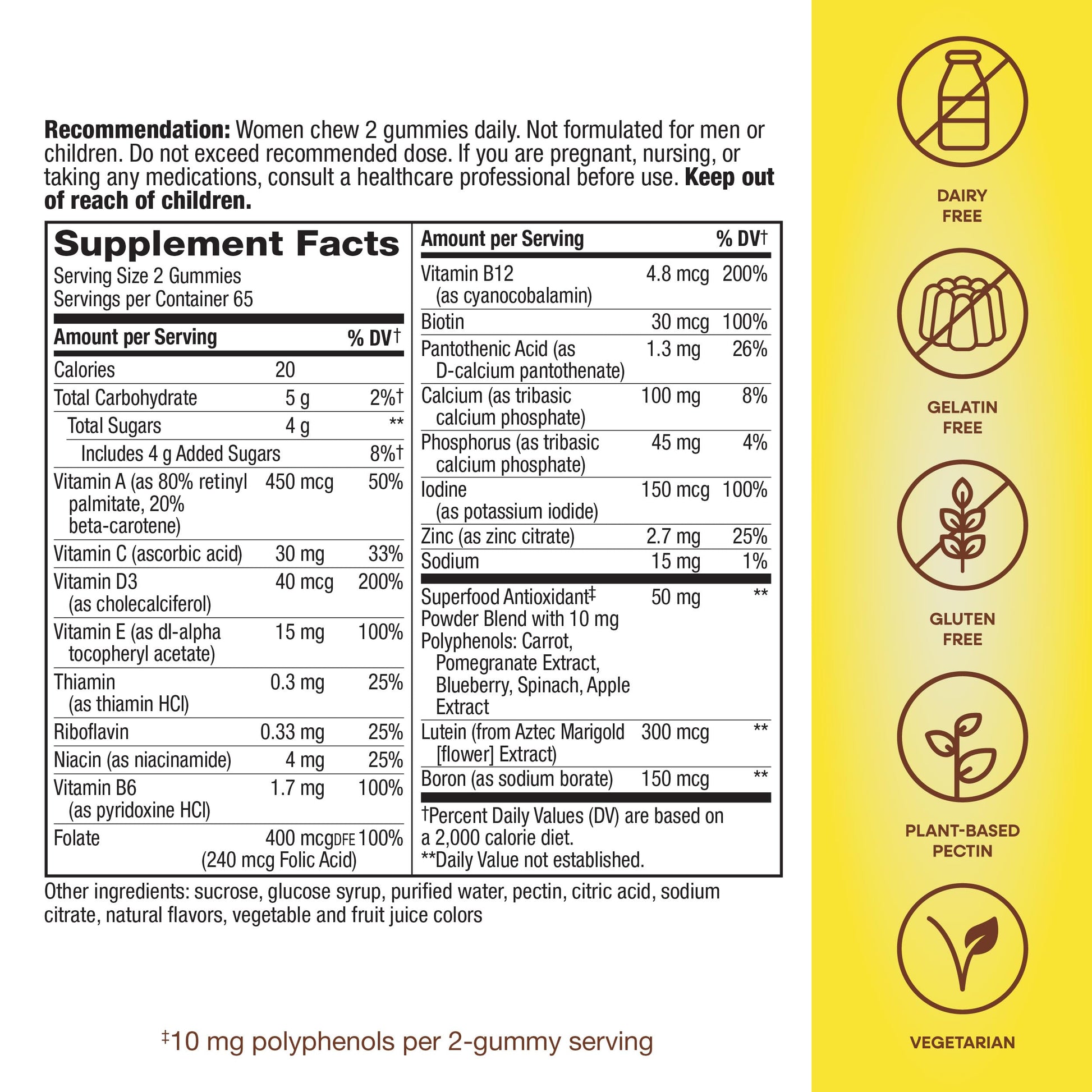 Nature's Way Alive! Women's 50+ Daily Gummy Multivitamins, Women's Supplements, Supports Healthy Heart, Brain & Bones Nature's Way uk supplements