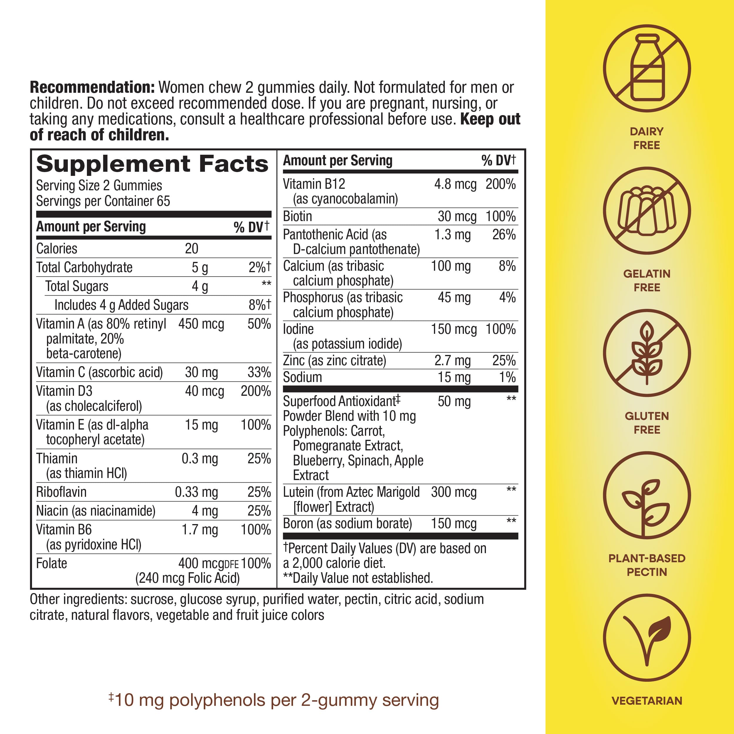 Nature's Way Alive! Women's 50+ Daily Gummy Multivitamins, Women's Supplements, Supports Healthy Heart, Brain & Bones Nature's Way uk supplements