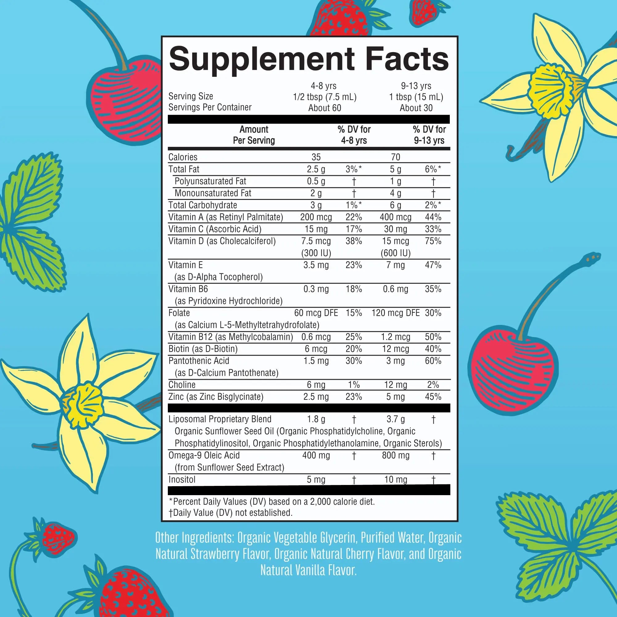 MaryRuth Organics Kids Multivitamin Liposomal (Strawberry Cherry & Vanilla) & Vitamin D3 Liposomal (Mixed Berry) Clean Label Project Verified MARYRUTH'S uk supplements