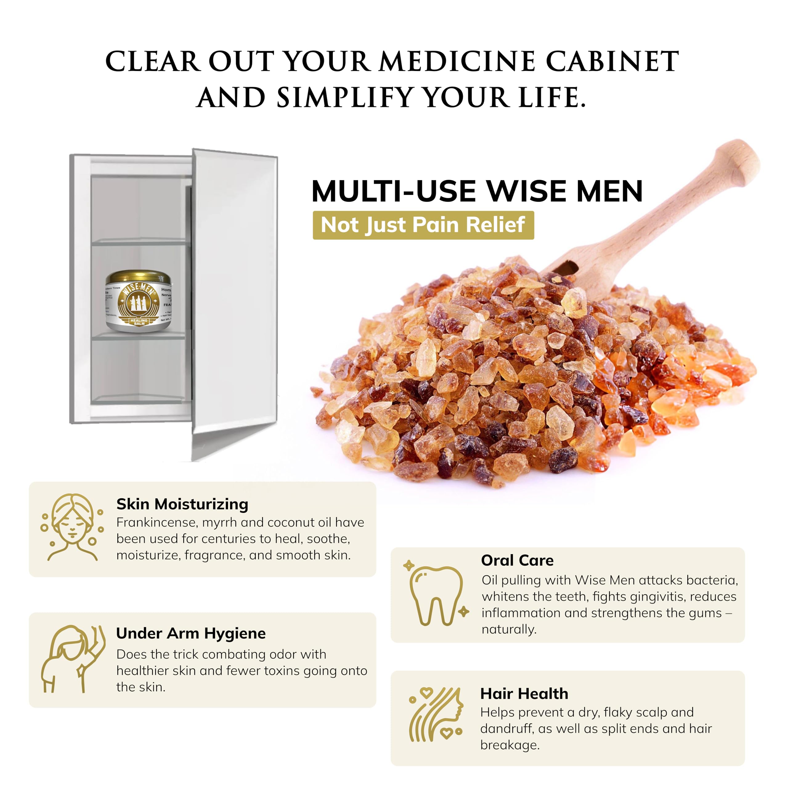 Wise Men Healing Balm with Myrrh and Frankincense Essential Oils for Soothing Nerve Relief Massage Wise Men uk supplements