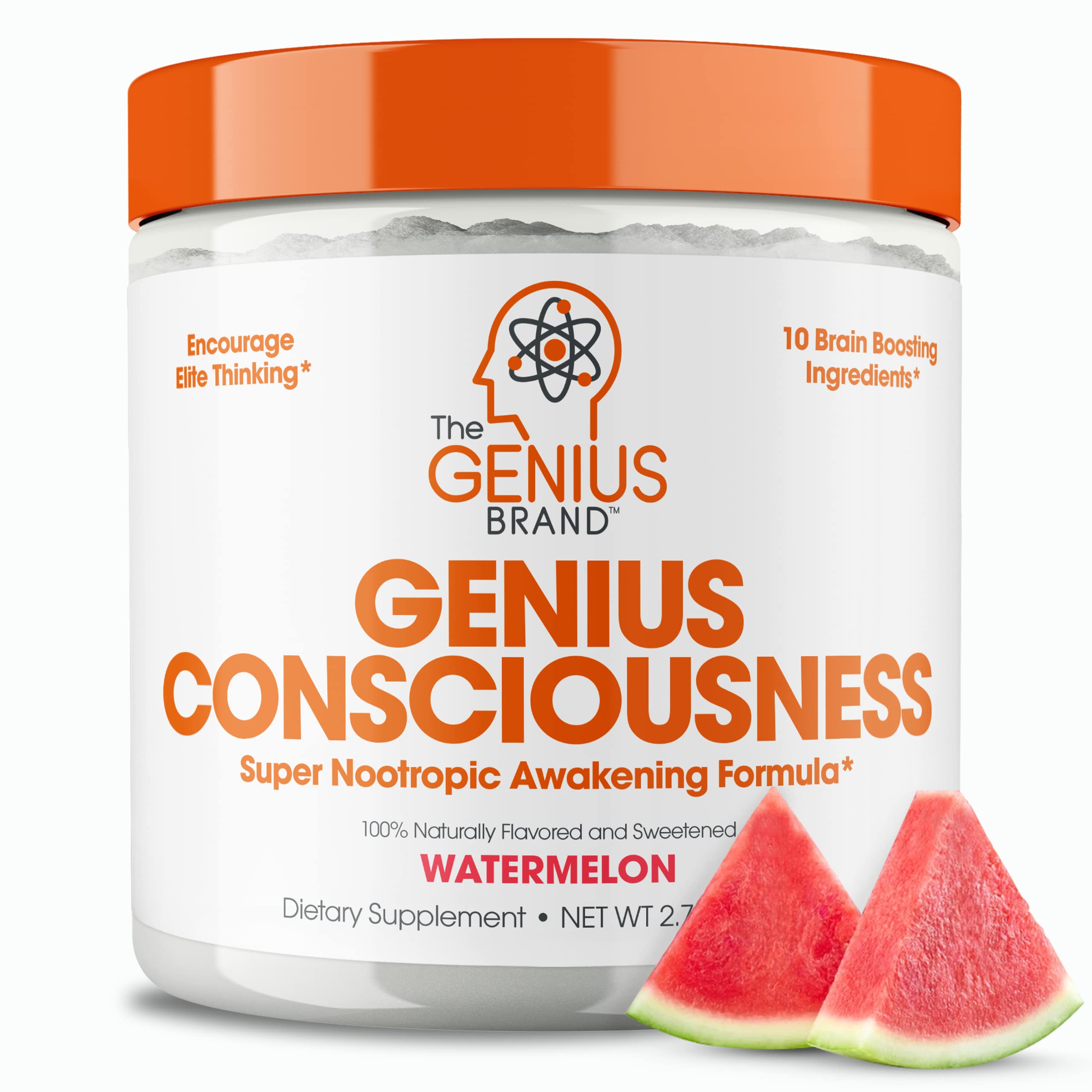 Genius Consciousness, Super Nootropic Brain Supplement Powder, Watermelon The Genius Brand uk supplements