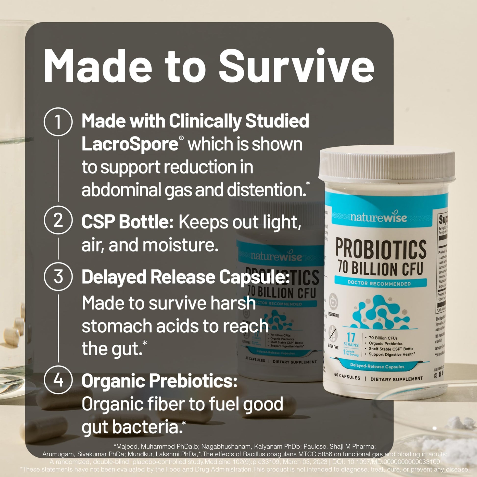 NatureWise Probiotics 70 Billion CFU - 17 Strains + Organic Prebiotics - Immune, Digestive & Gut Health Support for Women & Men - Vegetarian, Gluten-Free, Non-GMO - 60 Capsules[2-Month Supply] NatureWise uk supplements