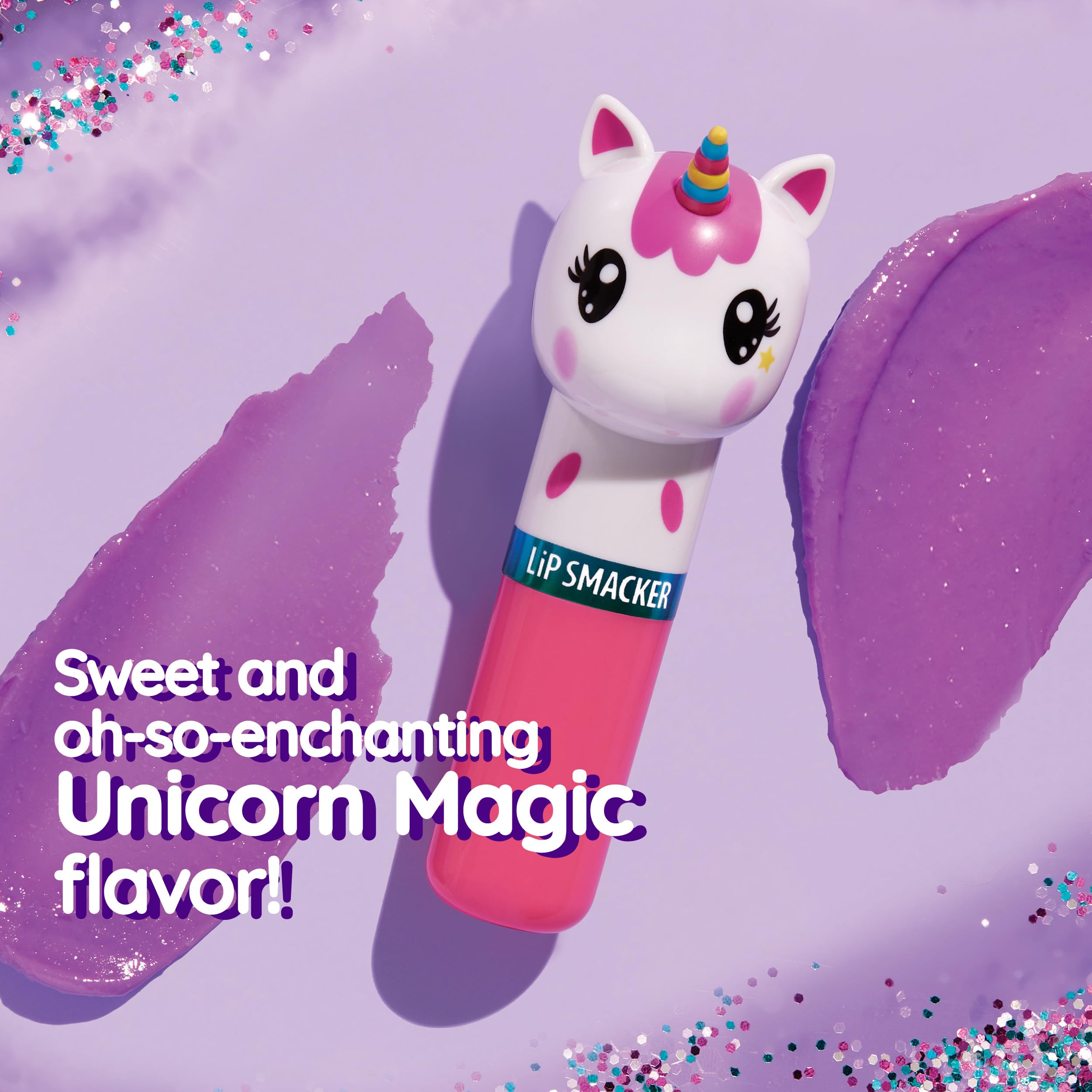 Lip Smacker Lippy Pals Unicorn, Flavored Moisturizing & Smoothing Soft Shine Lip Balm, Hydrating & Protecting Fun Tasty Flavors, Cruelty-Free & Vegan - Unicorn Magic Lip Smacker uk supplements