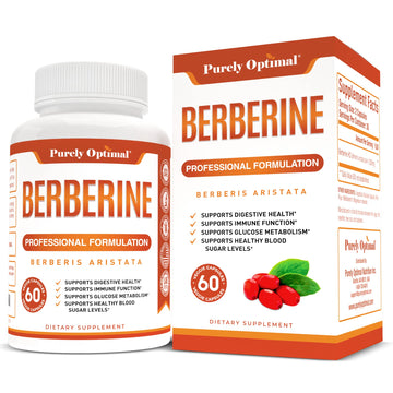 Purely Optimal Premium Berberine Supplement - 1200mg Berberine HCl, Non-GMO Purely Optimal uk supplements