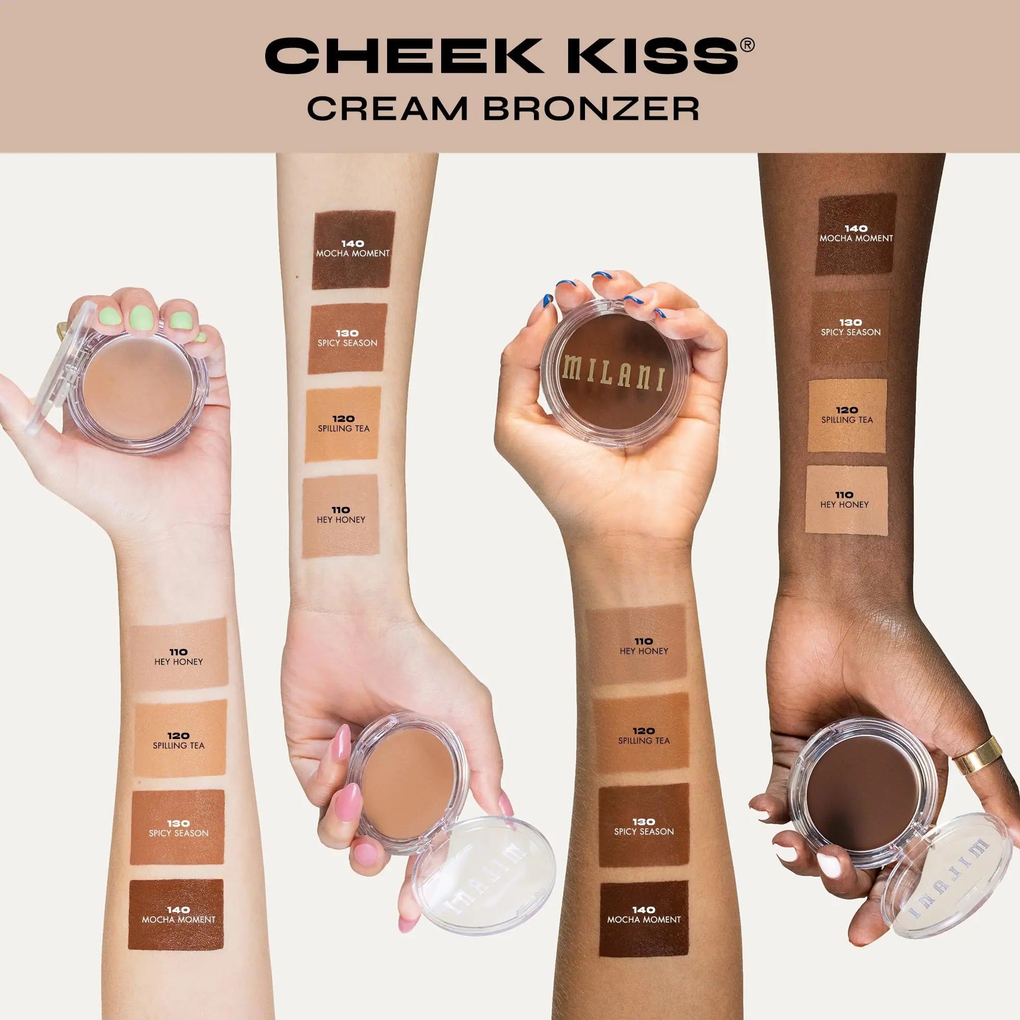 Milani Cheek Kiss Cream Bronzer, 110 - Hey Honey, Vegan & Cruelty-Free, Made in Korea, Lightweight Glow, Soft Matte Finish Milani uk supplements
