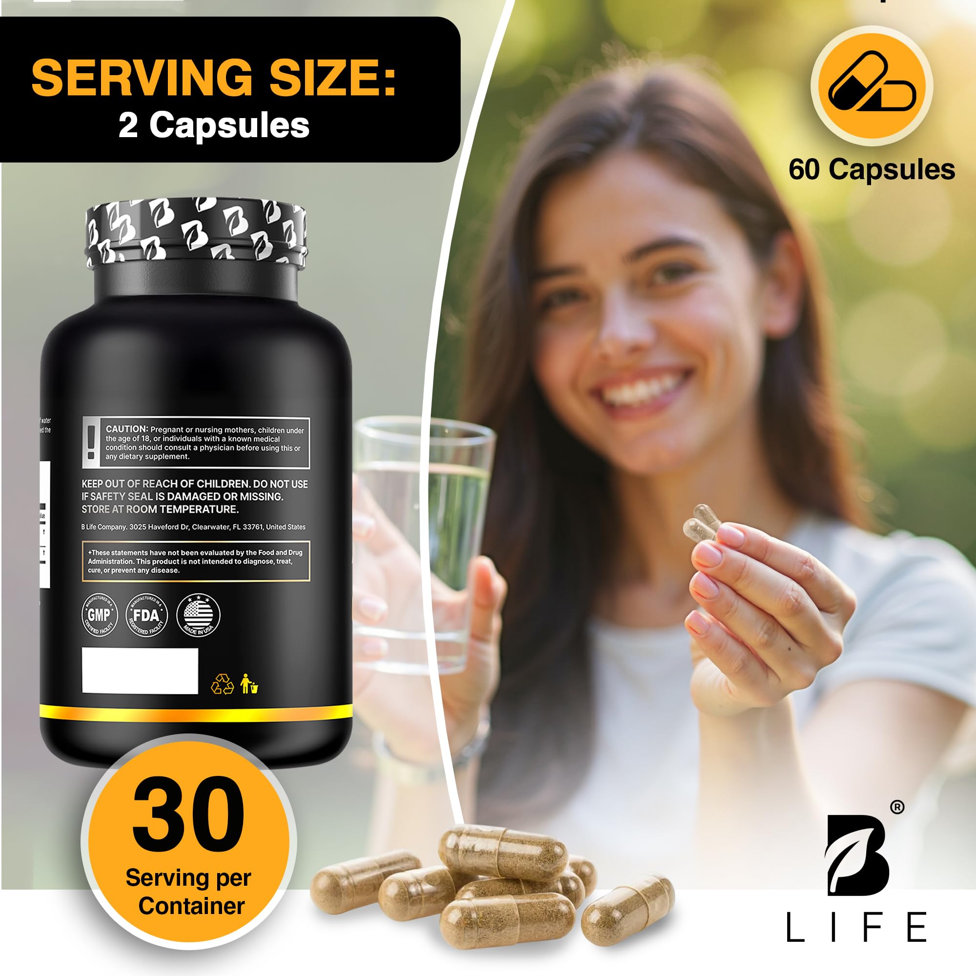 Organic Ashwagandha KSM-66 1000 mg Supplement | Adaptogen for Cortisol Support & Stress Relief | Mood, Calm & Sleep Aid for Men & Women | Ashwagandha ritual vitamins for women | 60 Vegan Caps B Life Company uk supplements