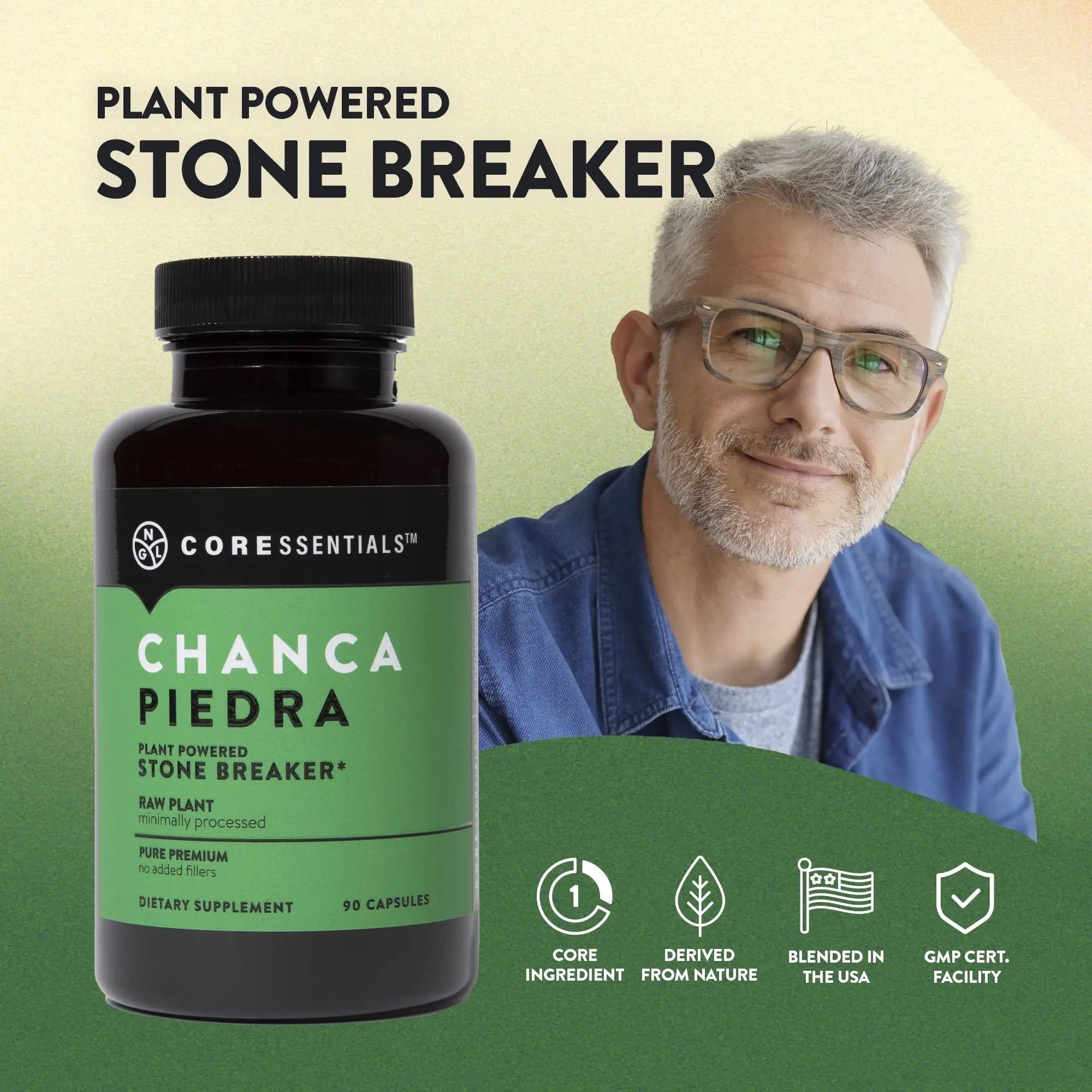 NGL Chanca Piedra Pure Stone Breaker 1,300mg - Kidney, Renal, Gallbladder Support Phyllanthus niruri - All Natural Herbal Detox Urinary Tract, Removes Impurities - 90 Capsules NGL uk supplements