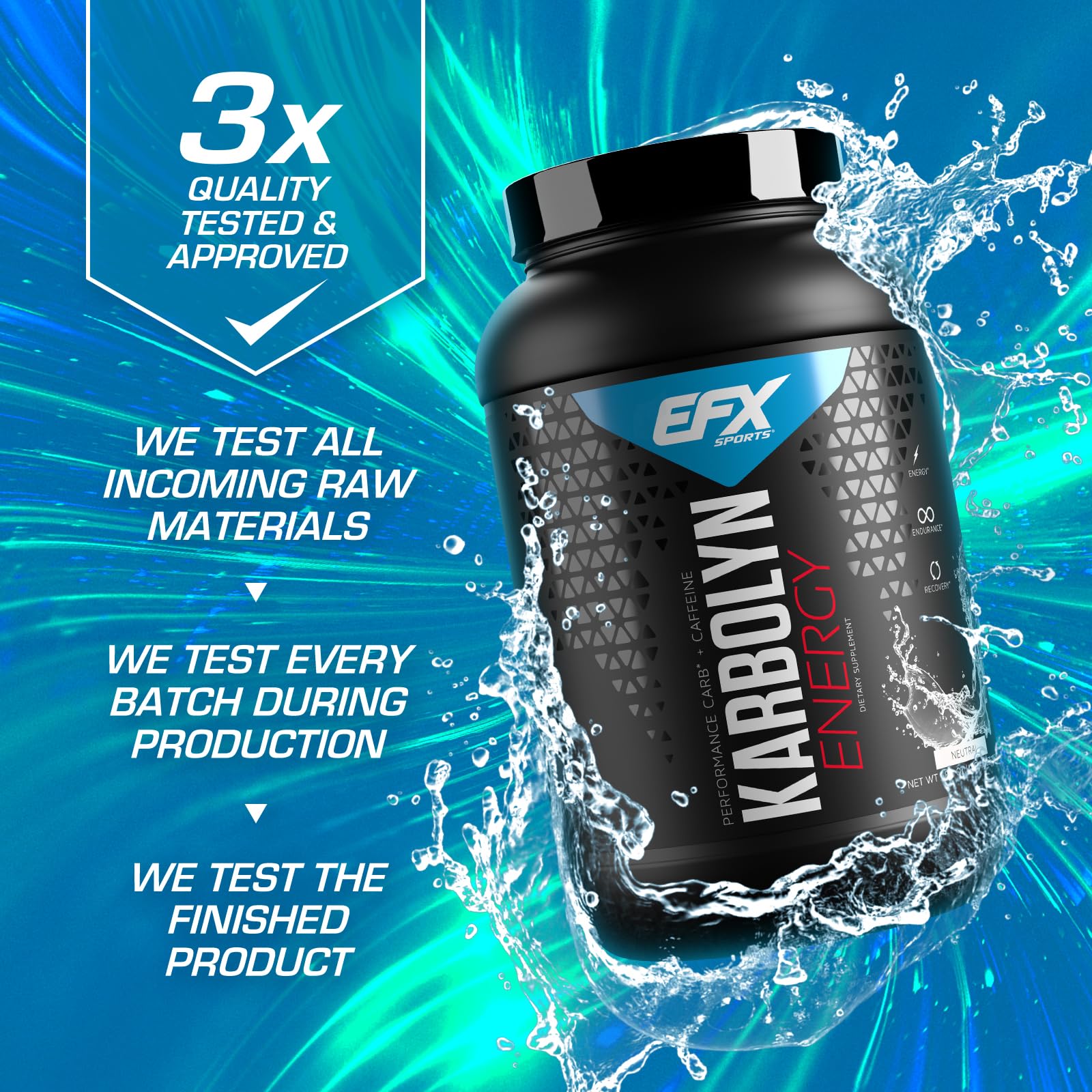 EFX Sports Karbolyn Energy | Performance Carbohydrate Powder + Caffeine | Carb Load EFX Sports uk supplements