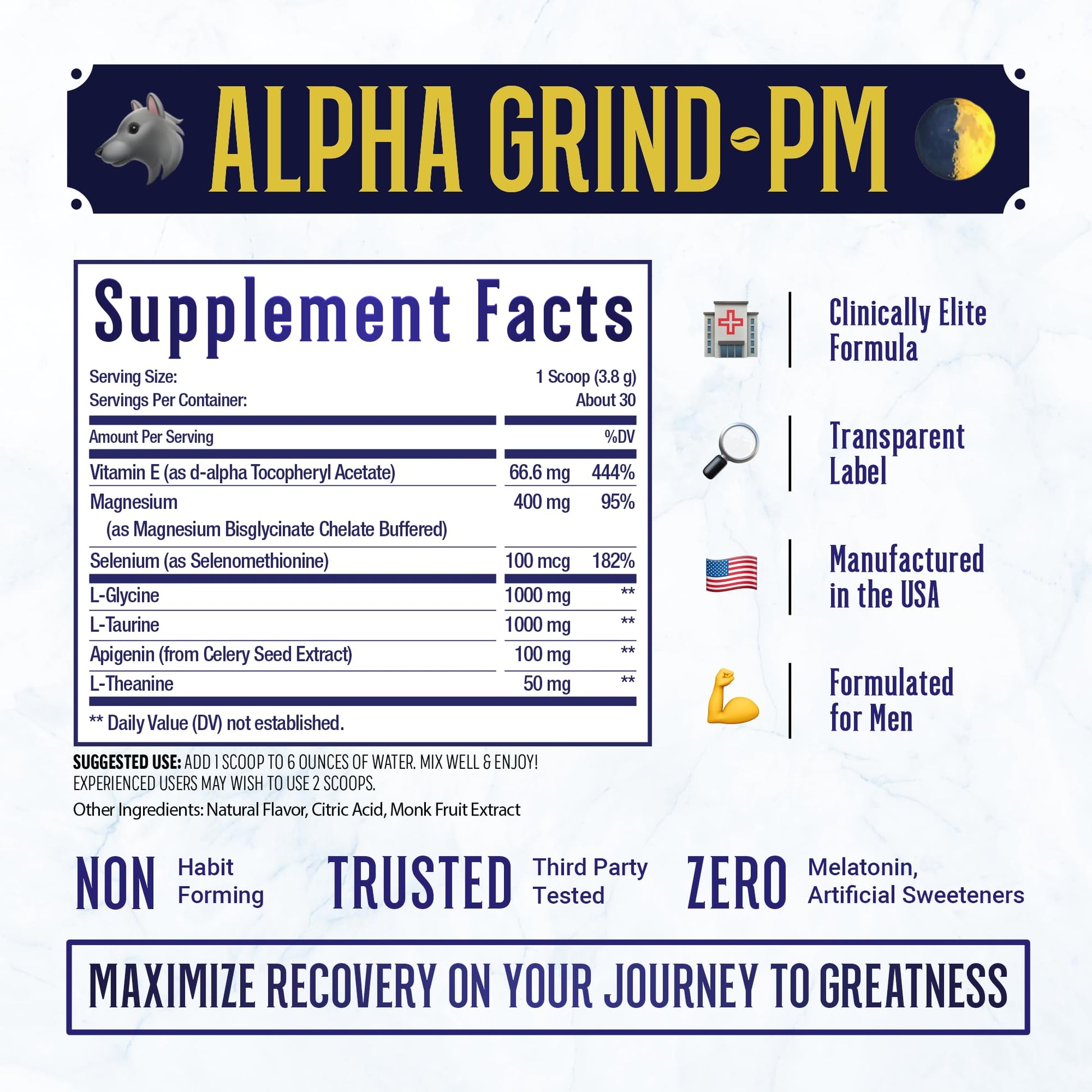 Advanced Sleep Supplement for Men, Nootropic Night Time Burner & Anabolic Recovery Join Top Shelf Grind uk supplements