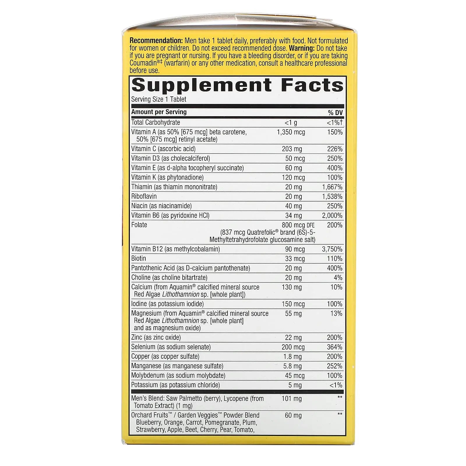 Alive! Once Daily Men's 50+ Ultra - 60 Tablets by Nature's Way Nature's Way uk supplements