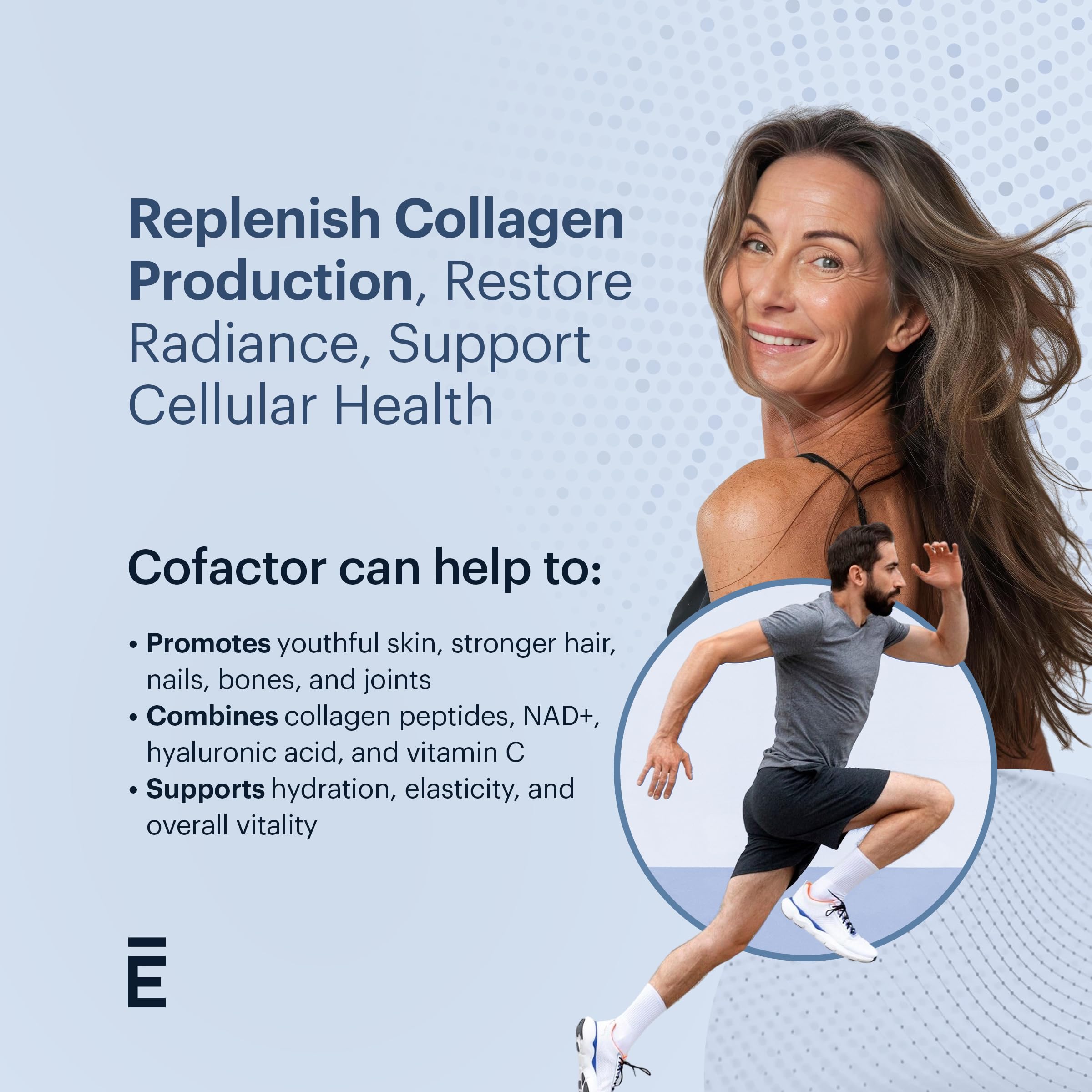 ELYSIUM Cofactor – 4-in-1 Collagen Peptides Powder w/NAD+, Hyaluronic Acid & Vitamin C for Skin, Hair, Nails, Joints & Cellular Health, Collagen Supplements for Men & Women – Unflavored, 28 Servings ELYSIUM uk supplements