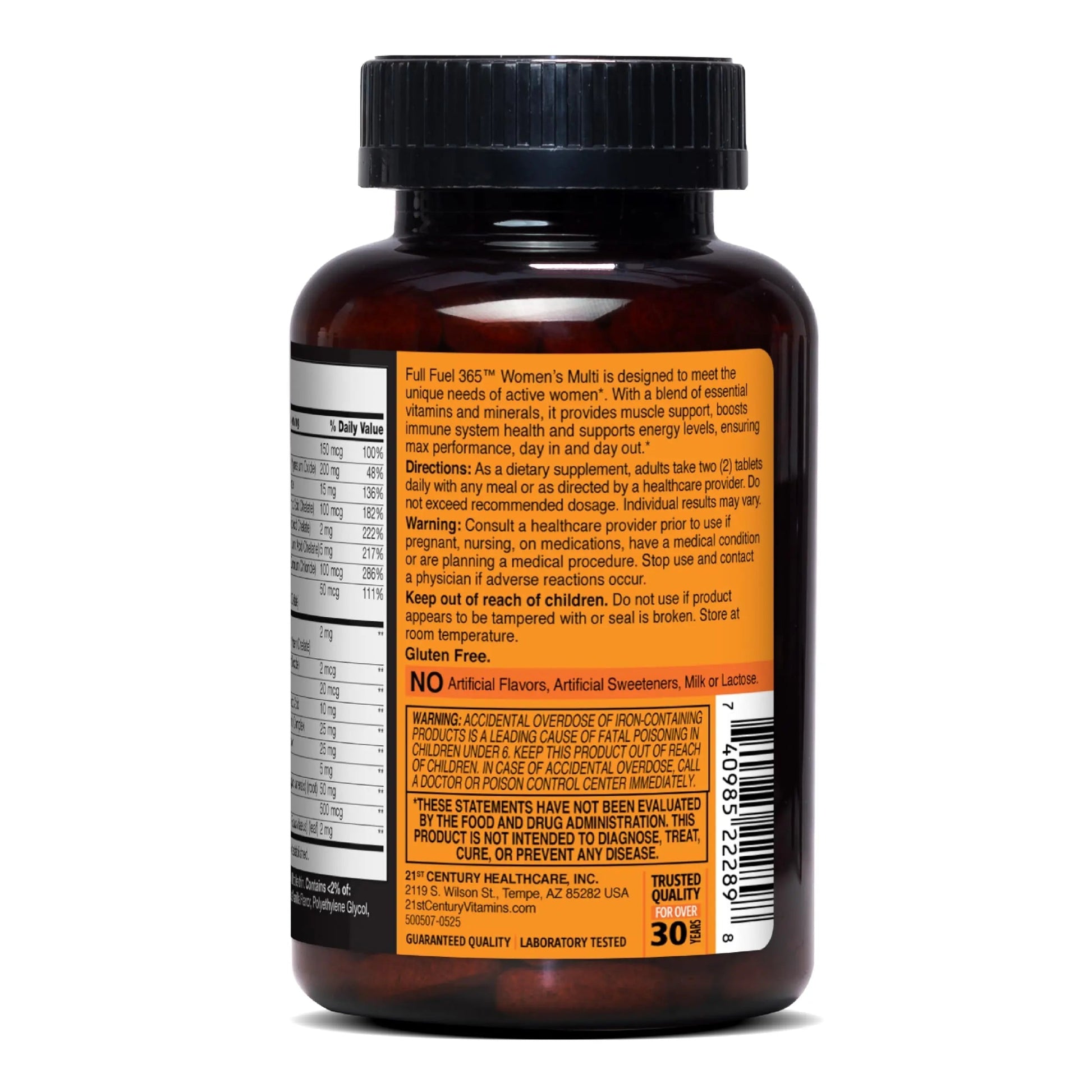 21st Century Full Fuel 365 Active Women’s Multivitamin, 120 Tablets, Daily Vitamins and Minerals for Energy, Muscle Support, Immune Health 21st Century uk supplements