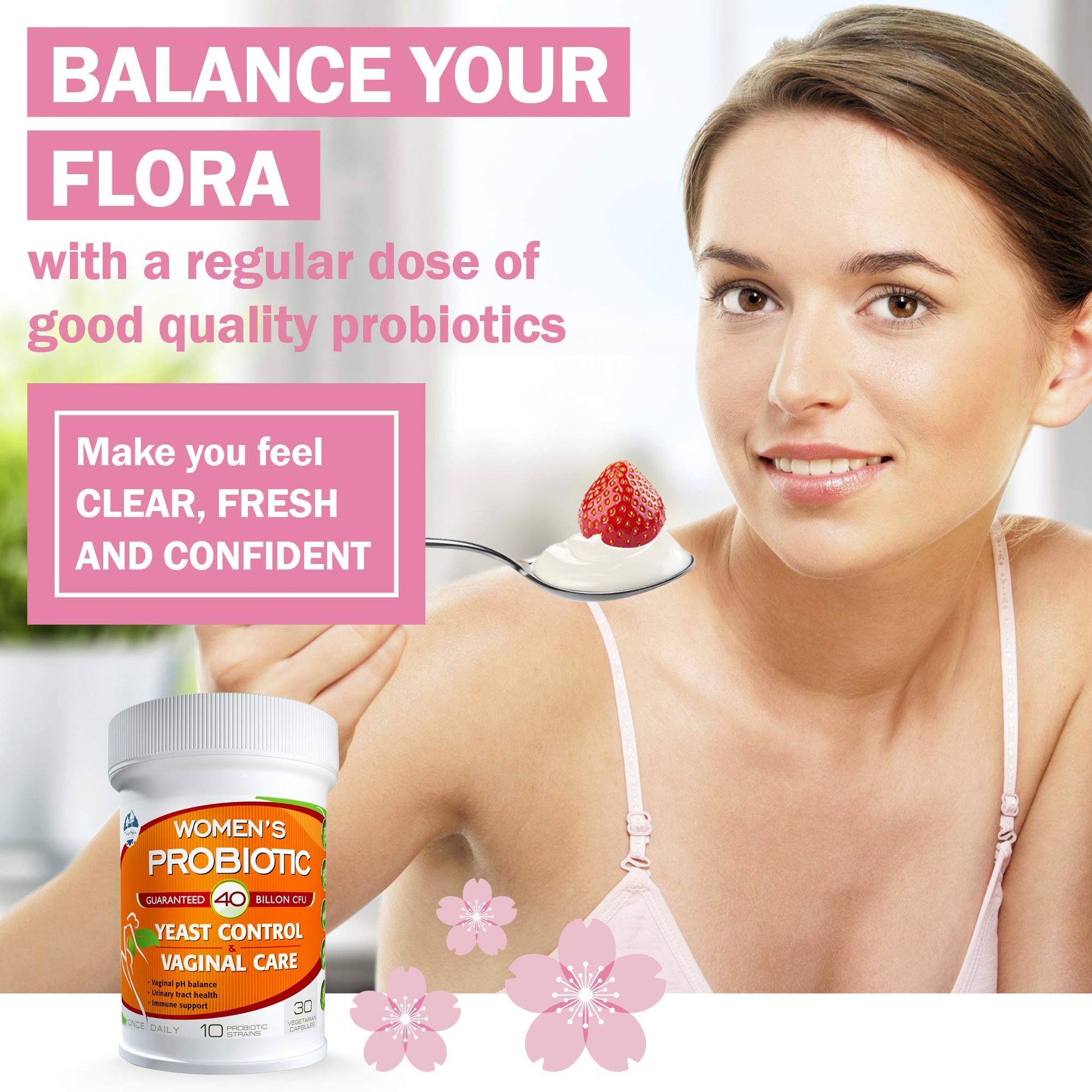 TAIGASEA Probiotics for Women, 40 Billion CFU, 10 Strains for Yeast Control, Vaginal and Urinary Tract Health TAIGASEA uk supplements