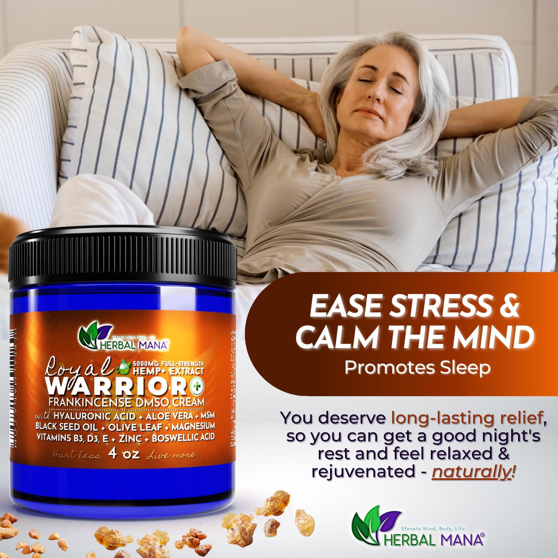Herbal Mana Royal Warrior with 5000mg Hemp Lotion - 99.9% Pure DMSO Cream Herbal Mana uk supplements
