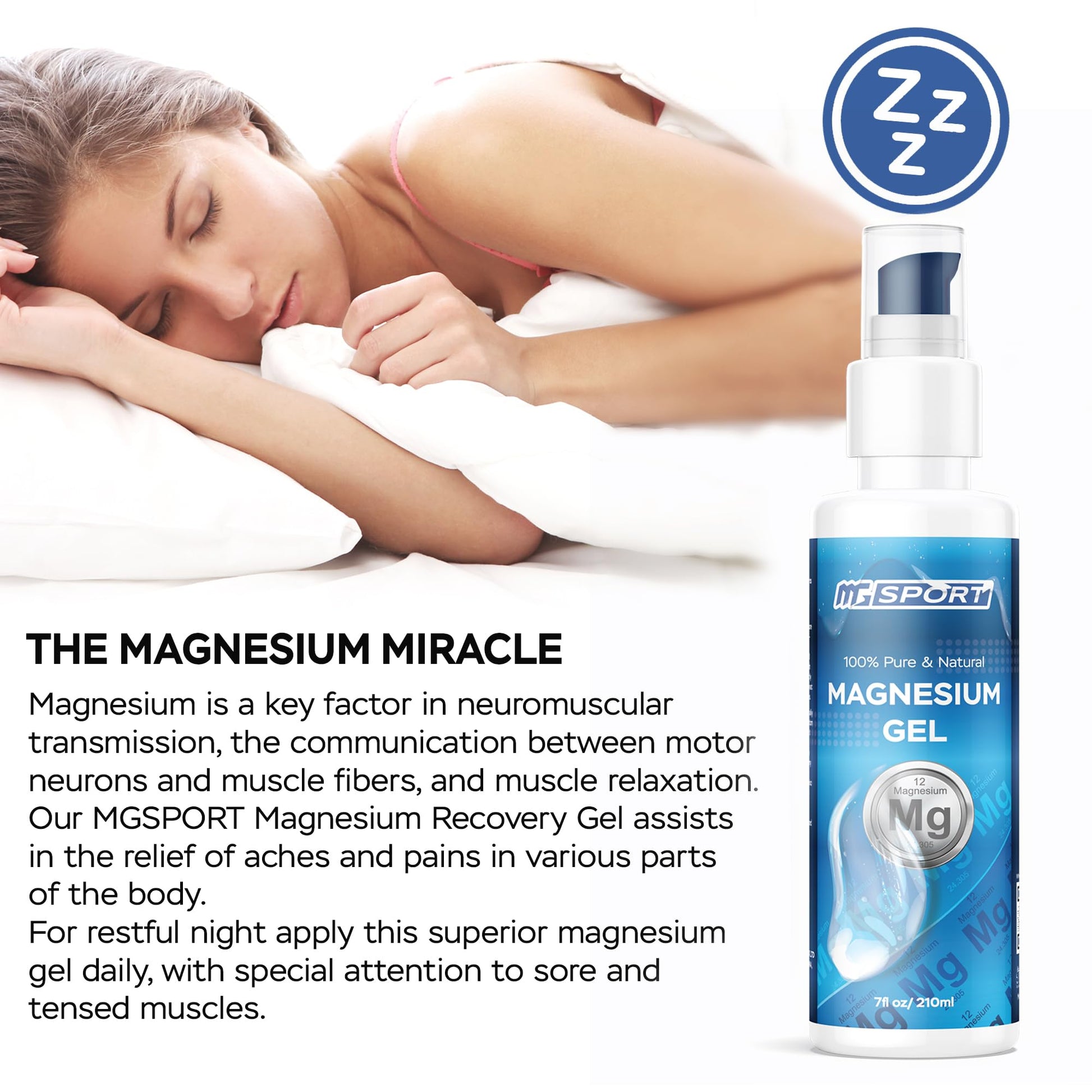 High Absorption Zinc and Magnesium Bundle for Muscle Recovery - Zinc Supplement and Transdermal Magnesium Gel for Leg Cramps MgSport uk supplements