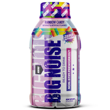 REDCON1 Big Noise RTD Pre Workout Drink, Rainbow Candy - Caffeine-Free Ready-to-Drink REDCON1 uk supplements