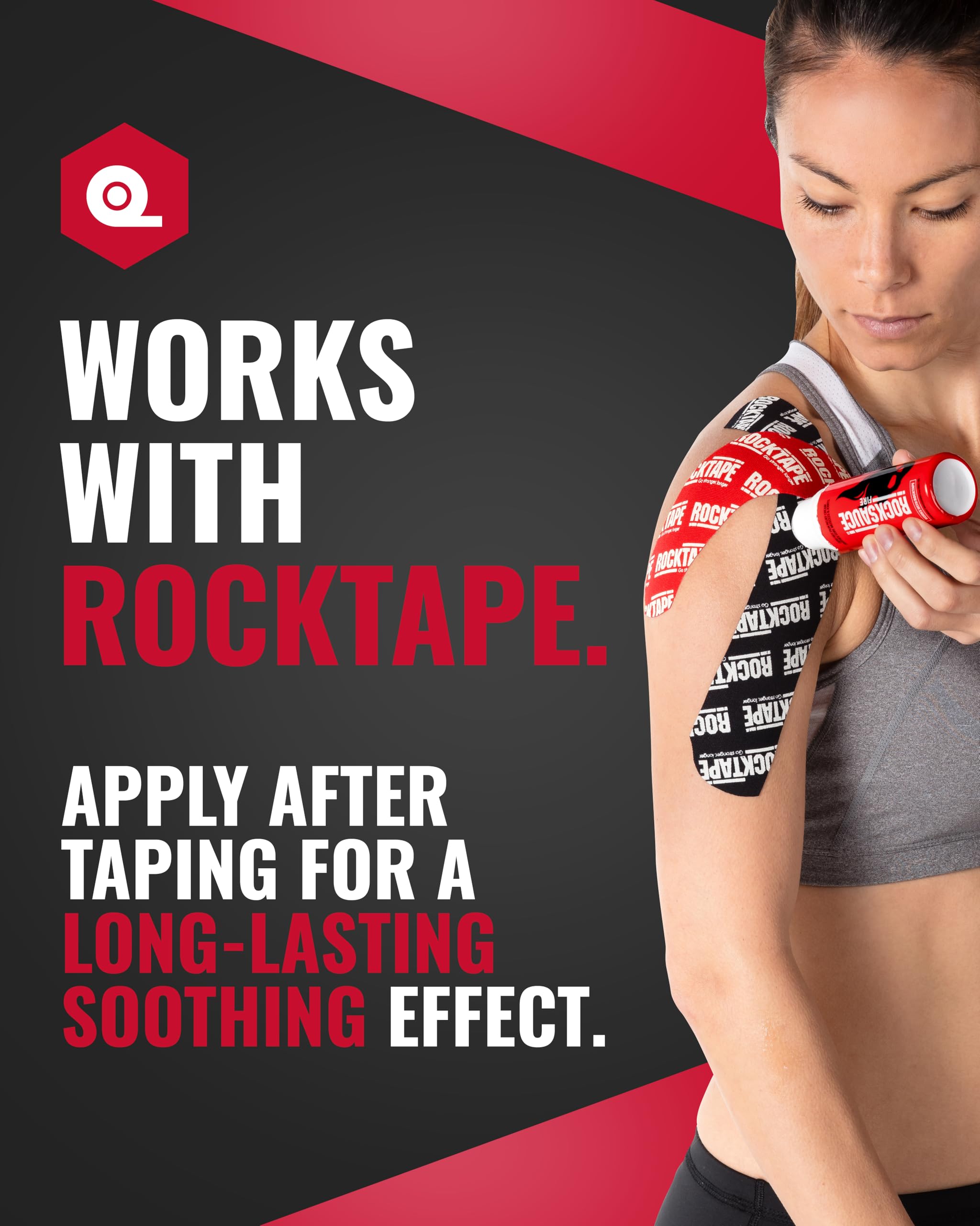 RockSauce Fire, 3 oz Roll-On - Easy to use Pain Relief Cream - Capsaicin & Menthol Formula Relieves Muscle & Joint Pain - Works w/ RockTape - No-Mess Applicator - Dye-Free, Won't Stain Clothes RockTape uk supplements