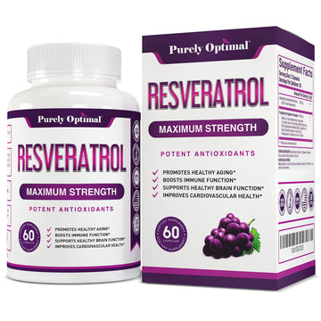 Premium Resveratrol Supplement 1500mg - Max Strength, Trans Resveratrol Capsules Purely Optimal uk supplements