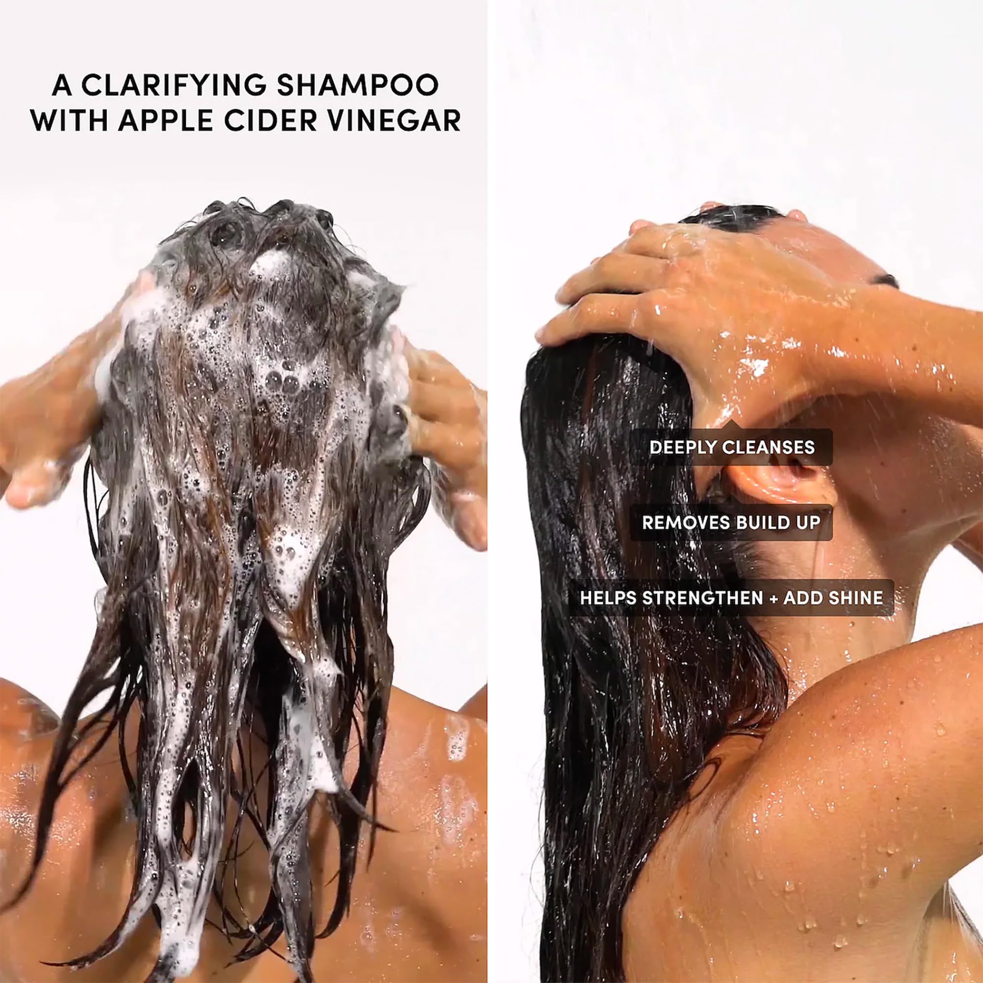 OUAI Detox Shampoo + Refill - Clarifying Shampoo for Build Up, Oil, Product & Hard Water - Apple Cider Vinegar & Keratin for Clean, Refreshed Hair - Sulfate Free Hair Care (2 Count, 10 Oz/32 Oz) OUAI uk supplements