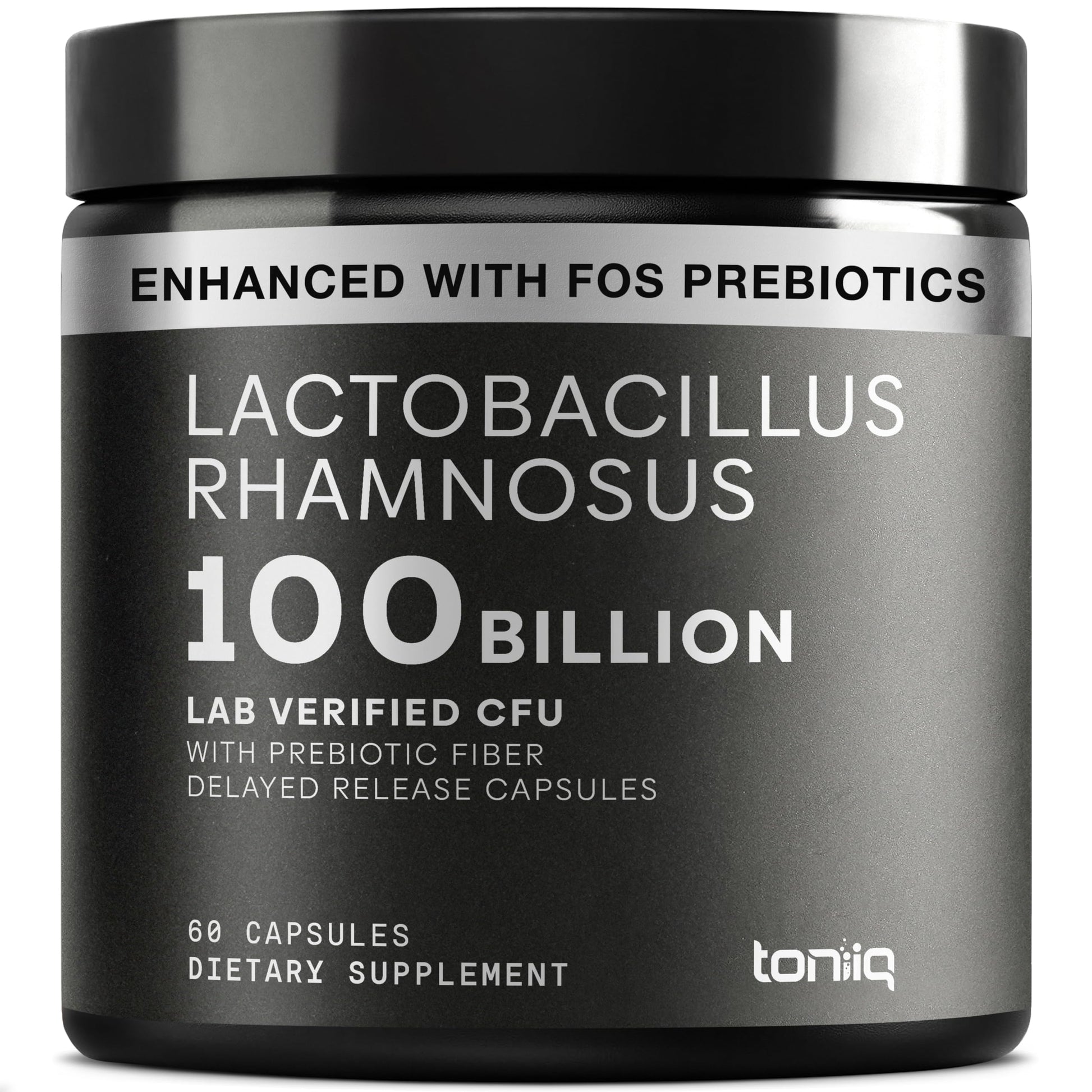 Toniiq Lactobacillus Rhamnosus – Ultra High Strength 100B CFU with Prebiotic FOS – Delayed Release Capsules – Third-Party Lab Tested – 60 Capsules Toniiq uk supplements