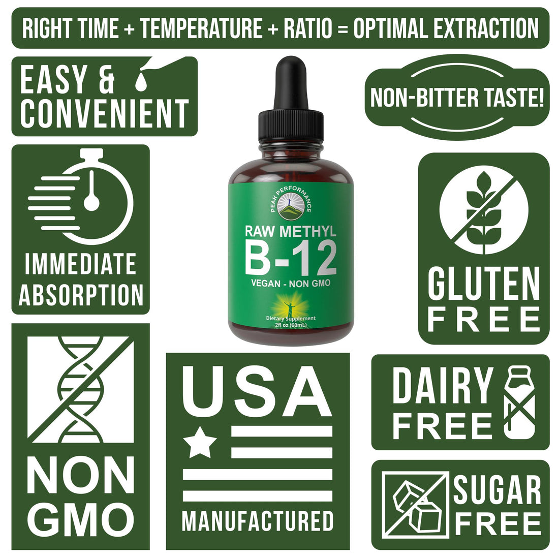 Raw Methyl B12 Liquid Drops. Sublingual Fast Acting Advanced Vegan B 12 Liquid Vitamin Supplement. High Bioavailability Methylcobalamin B-12 Vitamins for Energy, Focus and Relief. for Men + Women Peak Performance uk supplements