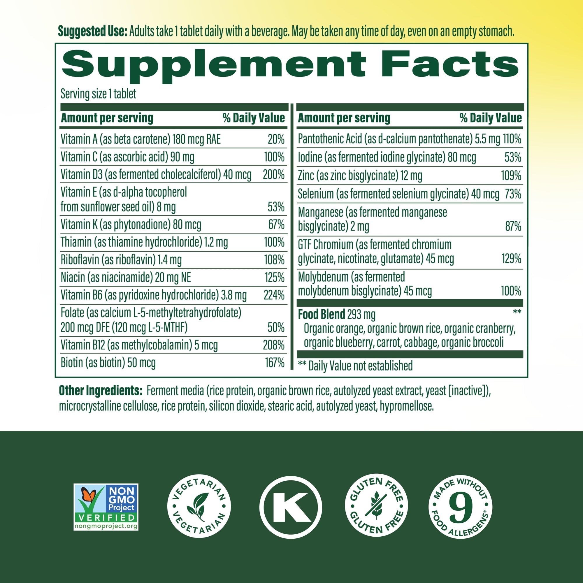 MegaFood Multivitamin for Men 55+ One Daily Mens Multivitamins, Methylated B12, Vitamin D3, C & Zinc MegaFood uk supplements