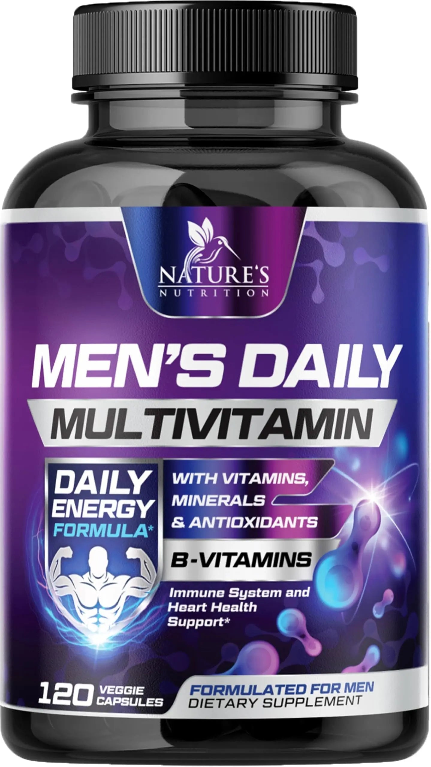 Multivitamin for Men - Advanced Supplement with Full-Spectrum Formula, Essential Vitamins A, C, D, E, & Zinc - High Potency B Vitamins Multi Nature's Nutrition uk supplements